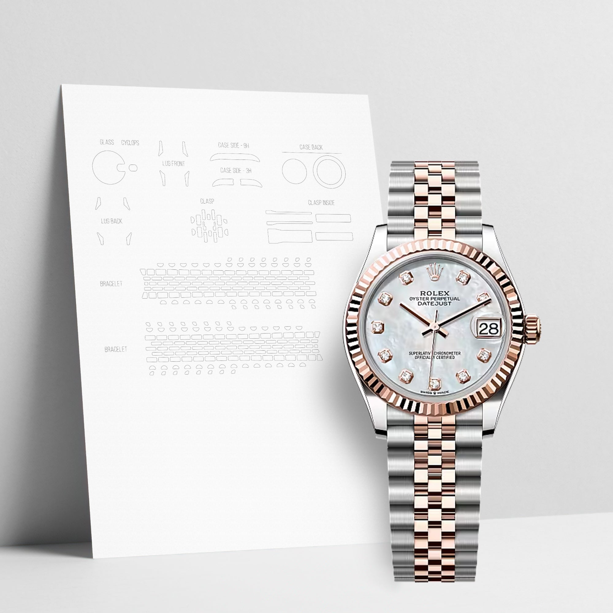 WATCHSHELL ROLEX DATEJUST 278271 31MM JUBILEE PROTECTIVE FILM