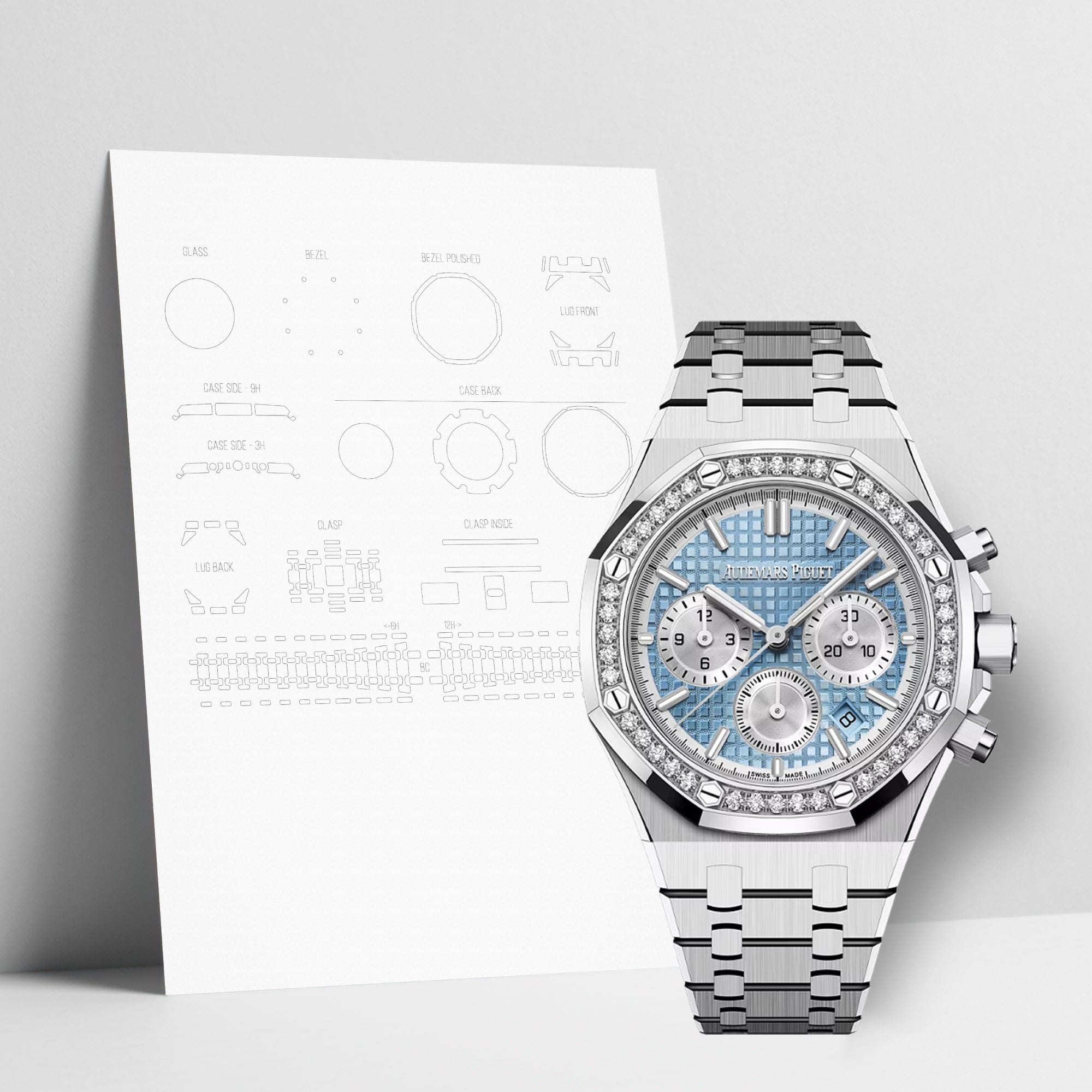 WATCHSHELL AUDEMARS PIGUET ROYAL OAK 26715ST.ZZ.1356ST.01 38MM PROTECTIVE FILM