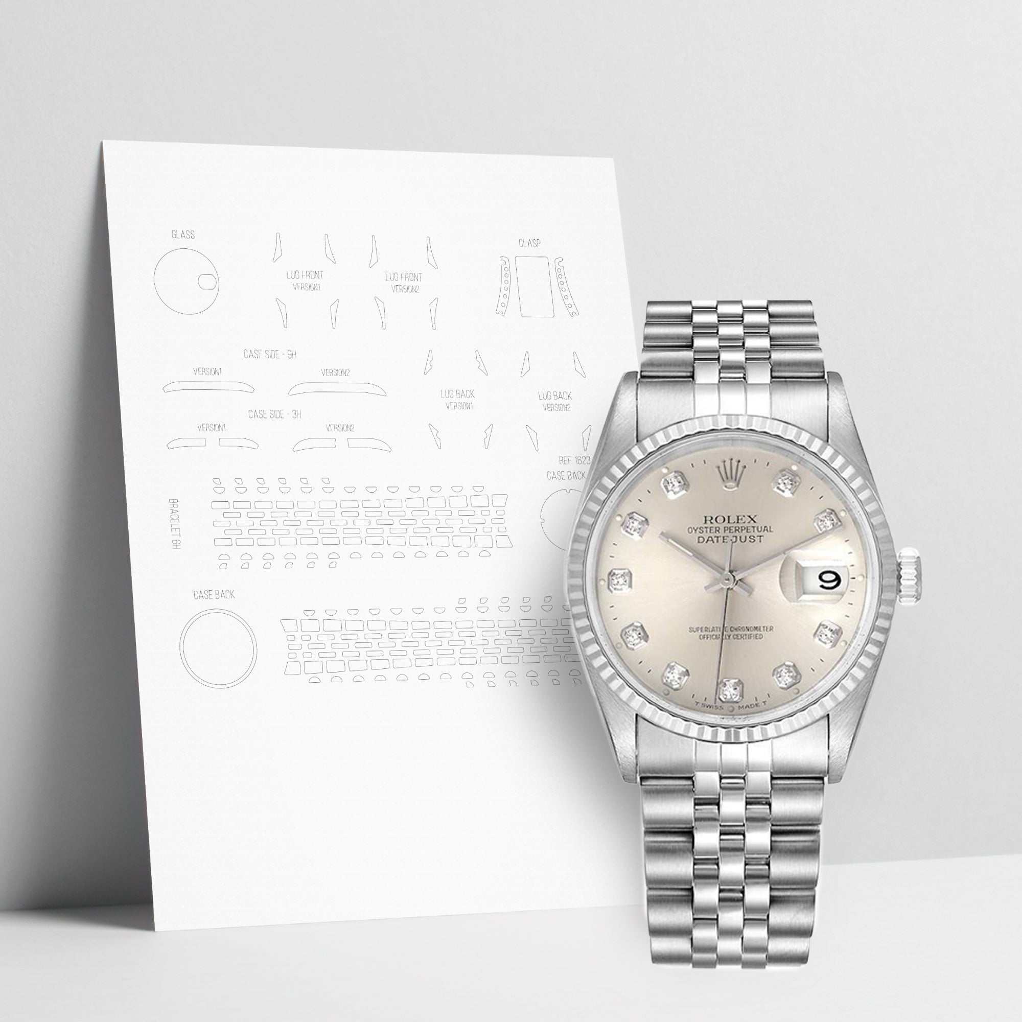 WATCHSHELL ROLEX DATEJUST 16234 36MM JUBILEE PROTECTIVE FILM