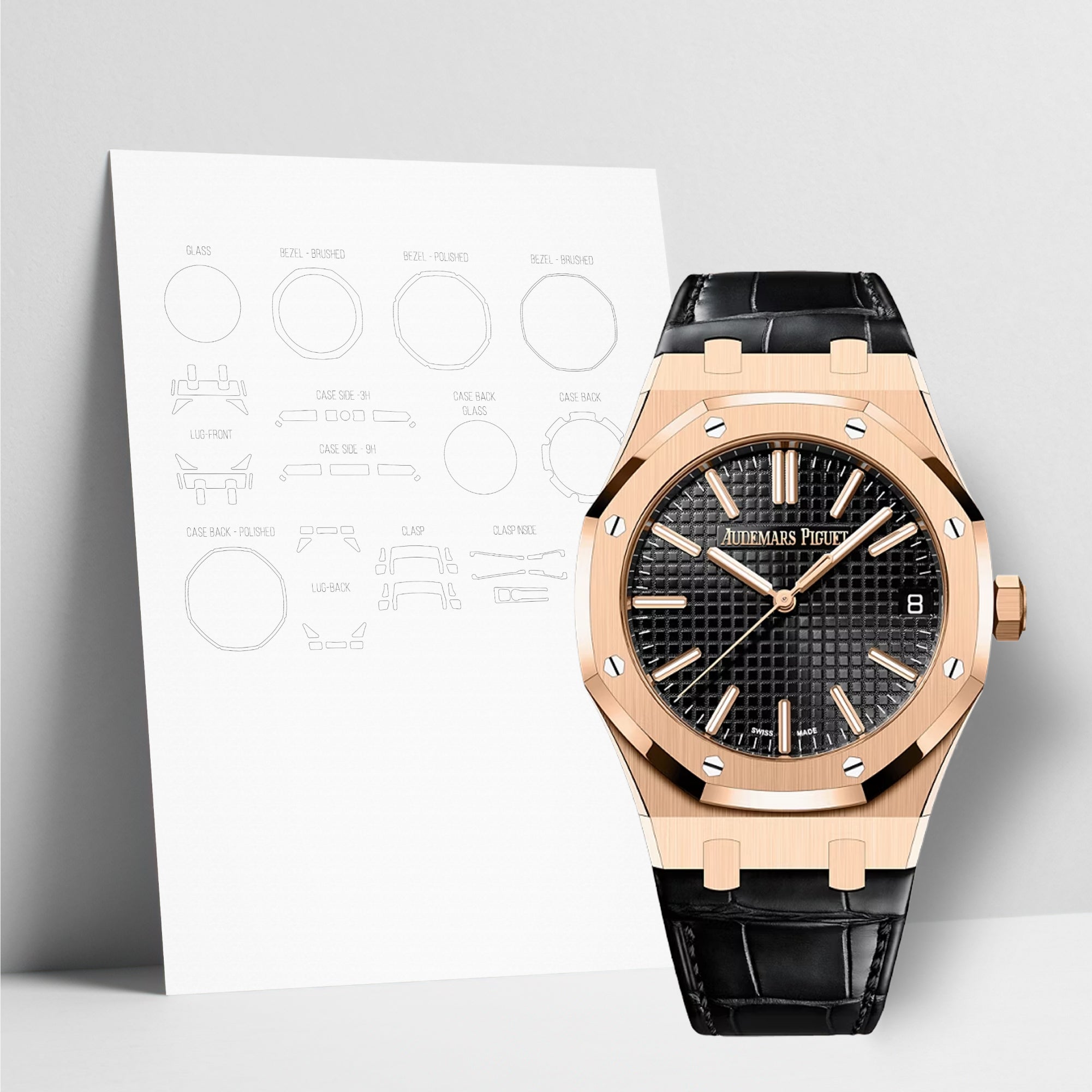 WATCHSHELL AUDEMARS PIGUET ROYAL OAK 15510OR.OO.D002CR.02 41MM PROTECTIVE FILM