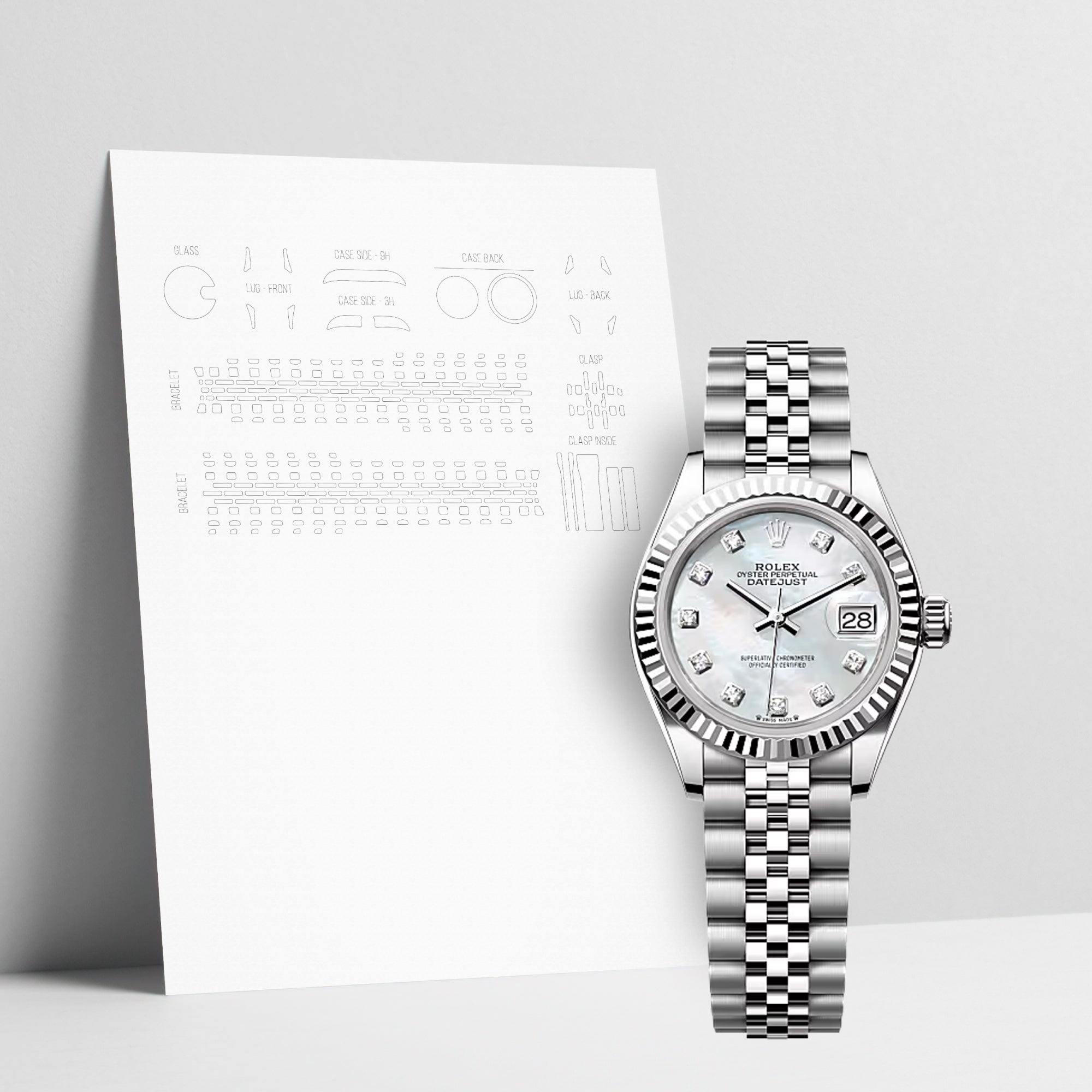 WATCHSHELL ROLEX DATEJUST 279174 28MM JUBILEE PROTECTIVE FILM