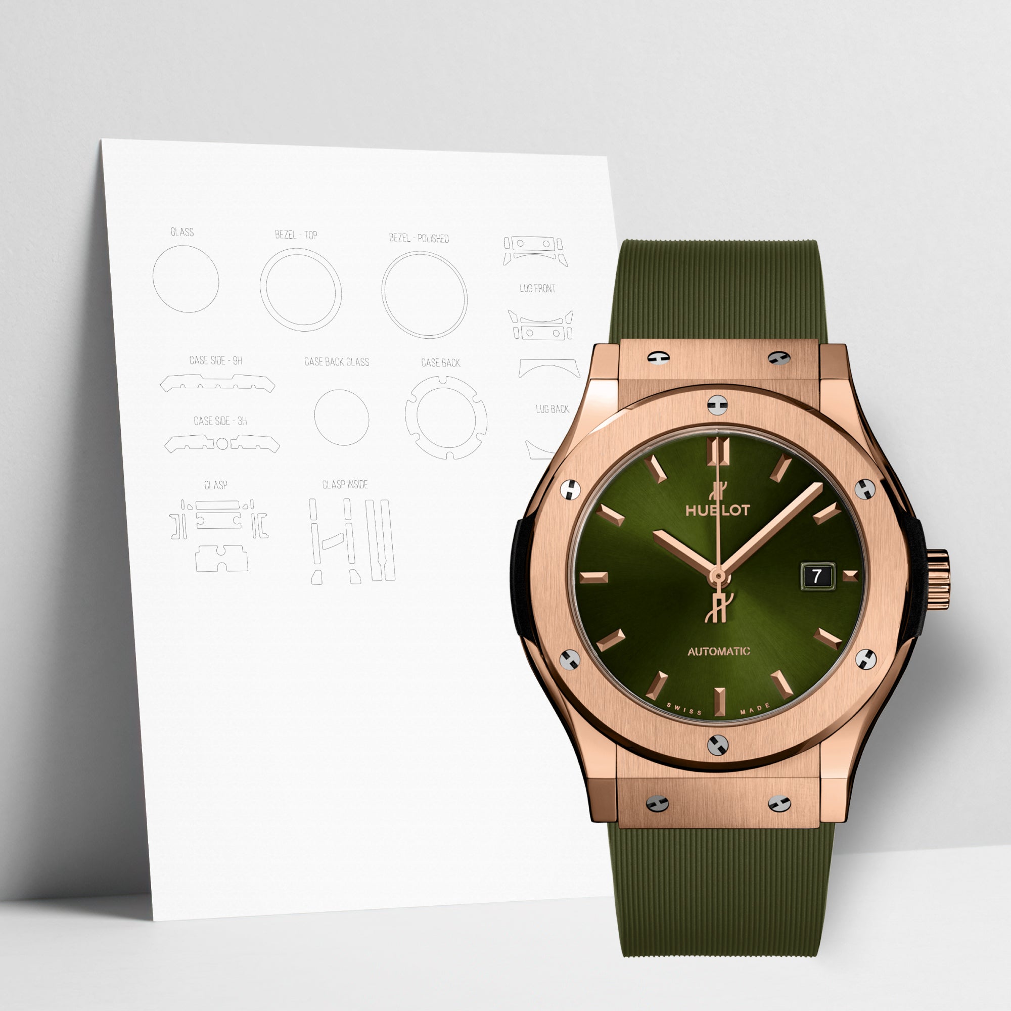 WATCHSHELL HUBLOT CLASSIC FUSION 542.OX.8980.LR, 542.OX.8980.RX 42MM PROTECTIVE FILM