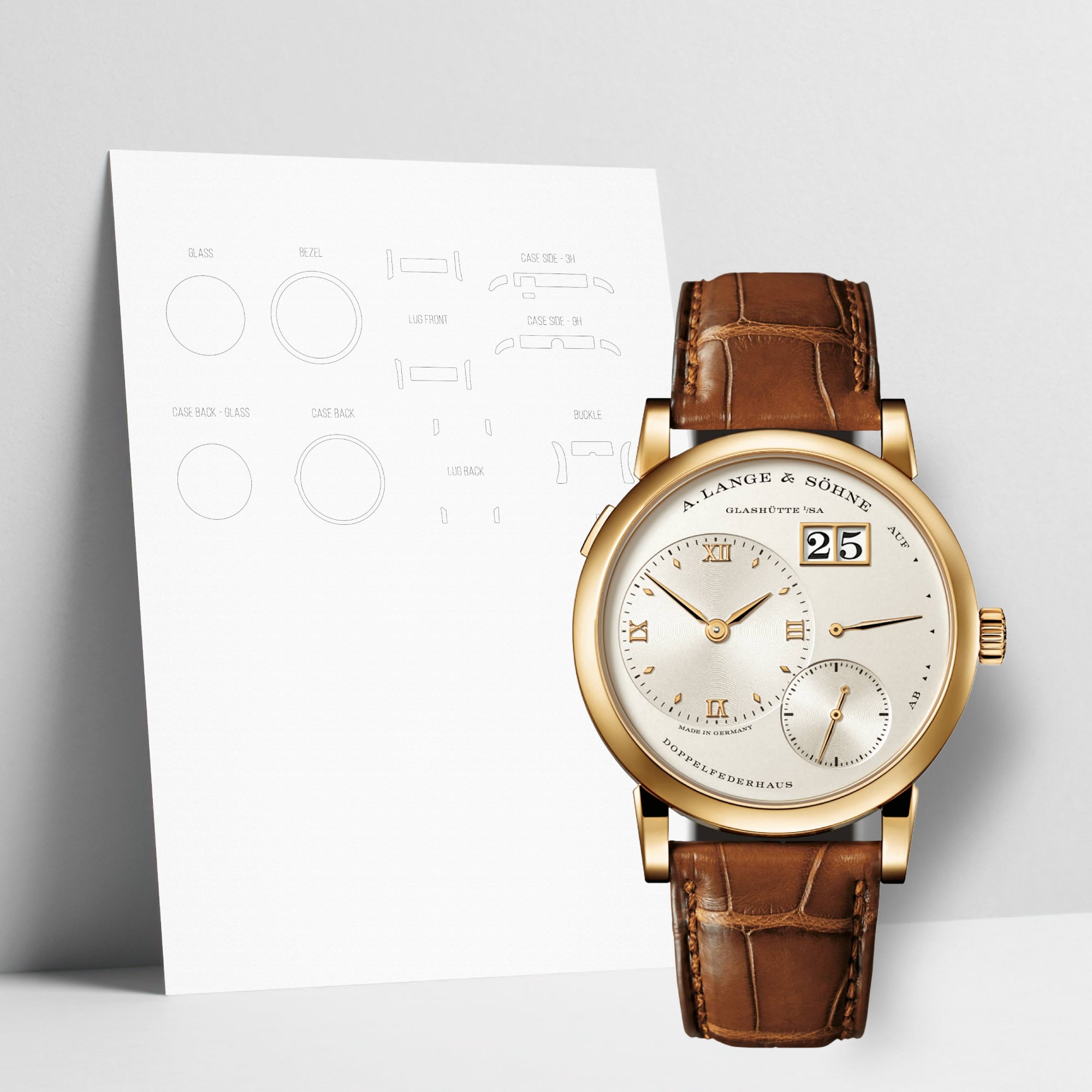 WATCHSHELL A. LANGE & SOHNE LANGE 1 191.021 38.5MM PROTECTIVE FILM