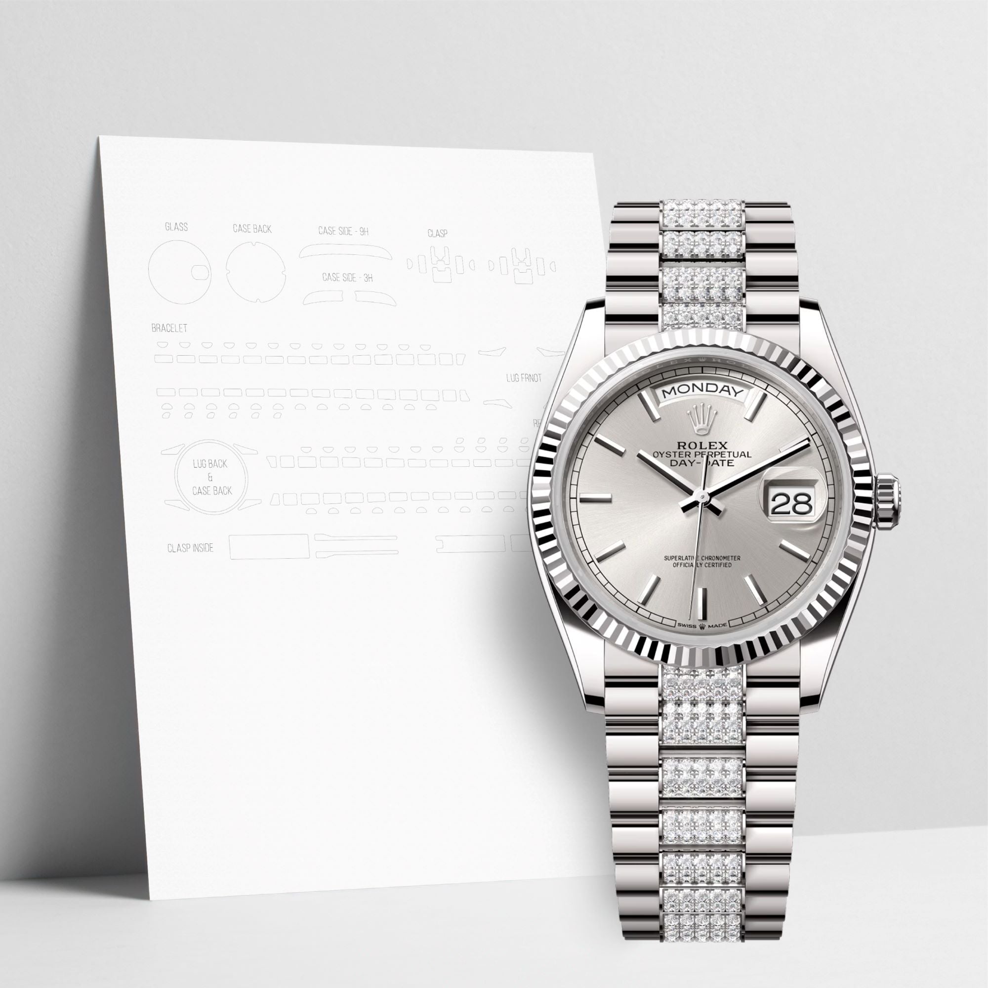 WATCHSHELL ROLEX DAY-DATE 128239 36MM PRESIDENT PROTECTIVE FILM