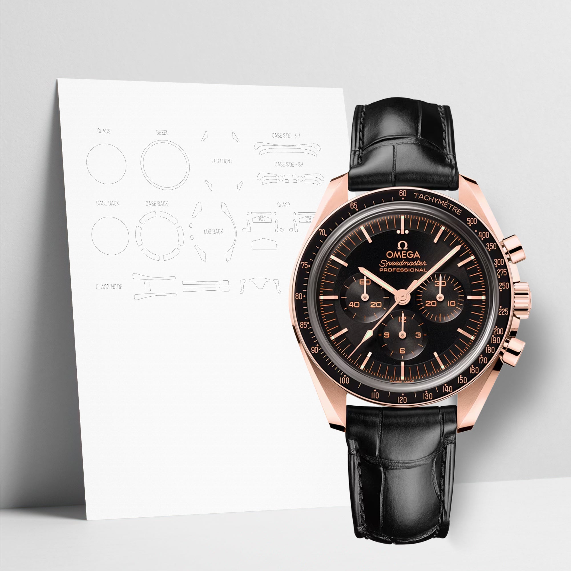 WATCHSHELL OMEGA MOONWATCH 310.63.42.50.01.001 42MM PROTECTIVE FILM