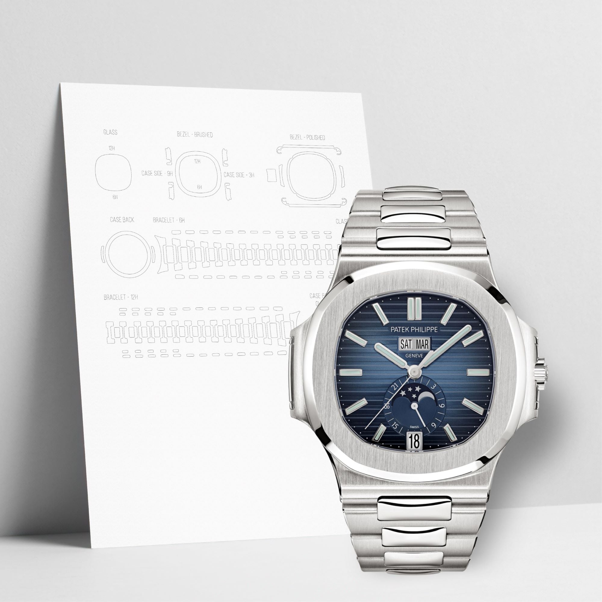 WATCHSHELL PATEK PHILIPPE NAUTILUS 5726/1A 40.5MM PROTECTIVE FILM