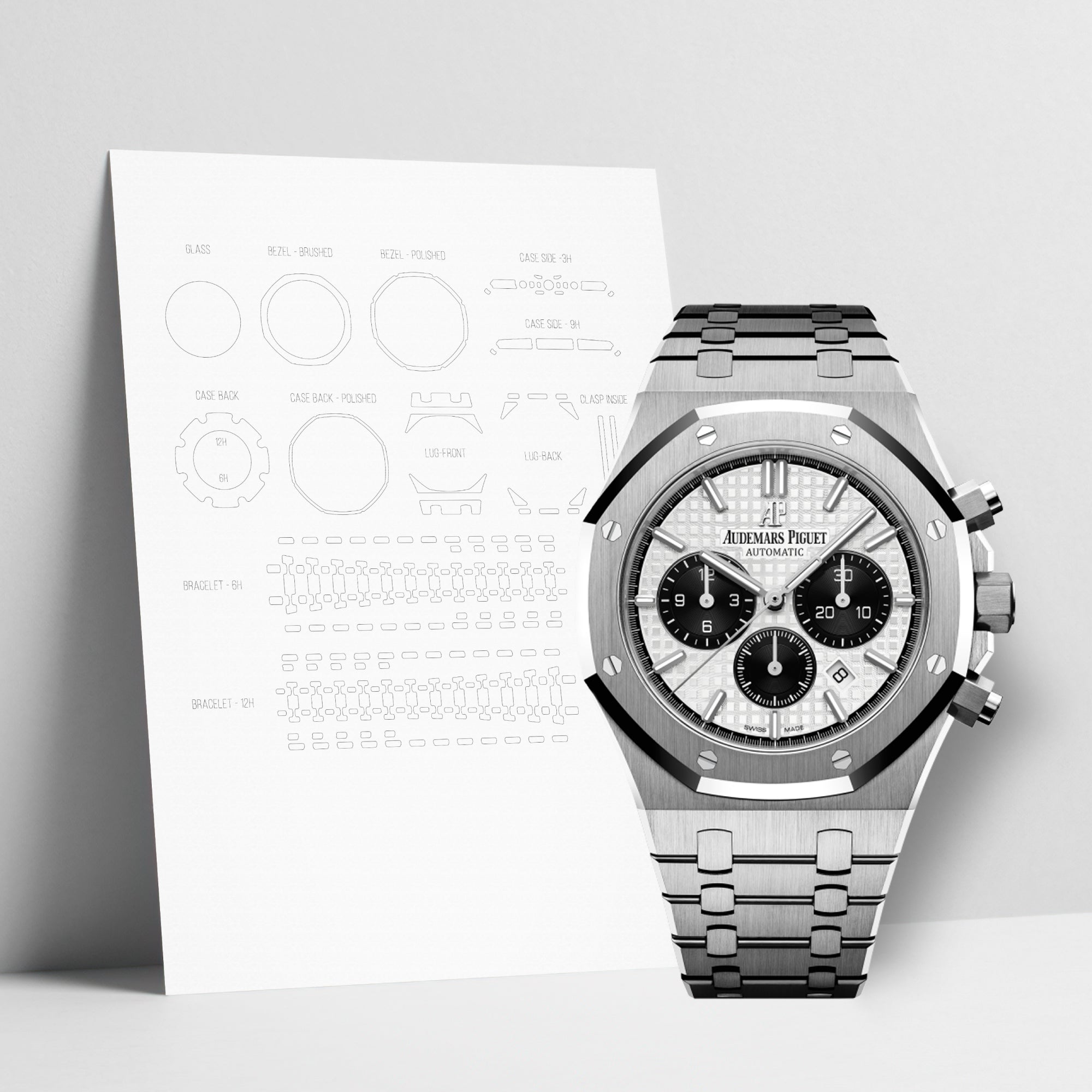 WATCHSHELL AUDEMARS PIGUET ROYAL OAK 26331ST.OO.1220ST.03 41MM PROTECTIVE FILM