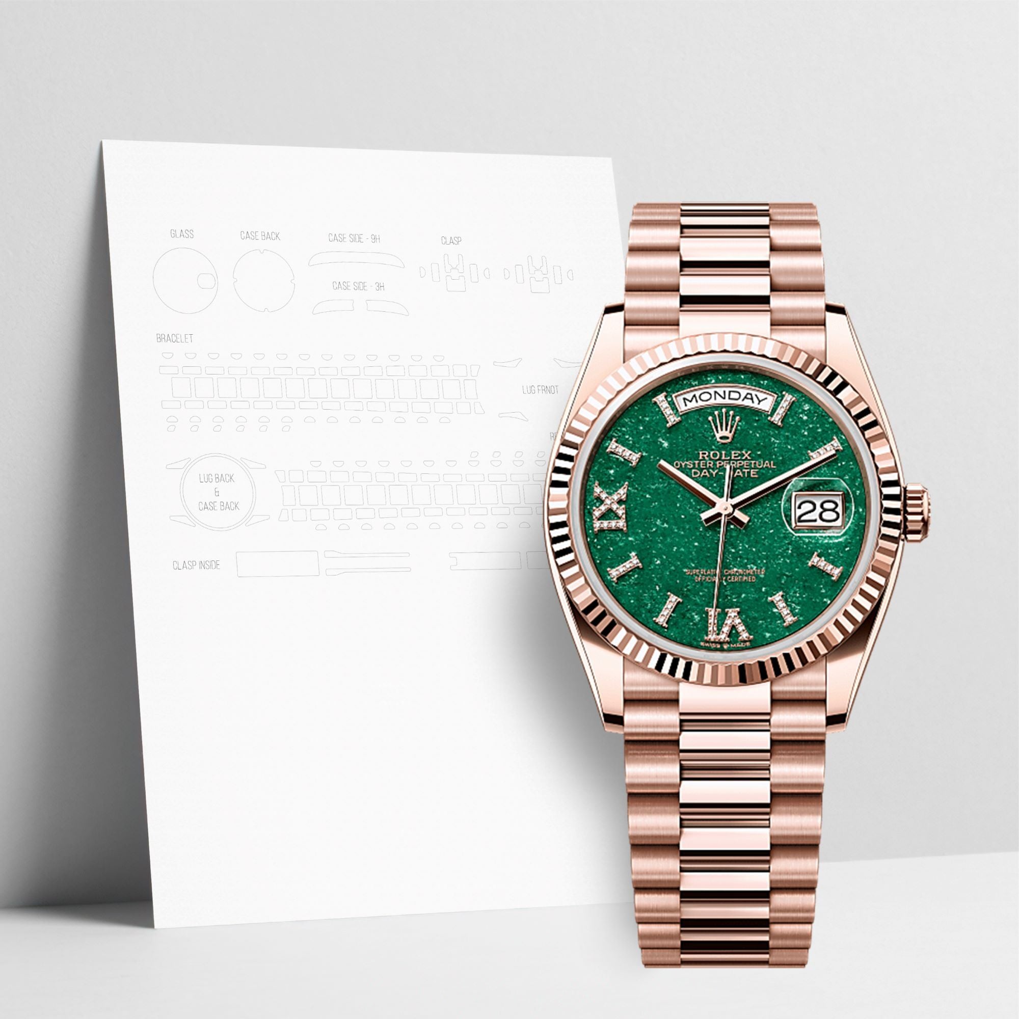 WATCHSHELL ROLEX DAY-DATE 128235 36MM PRESIDENT PROTECTIVE FILM