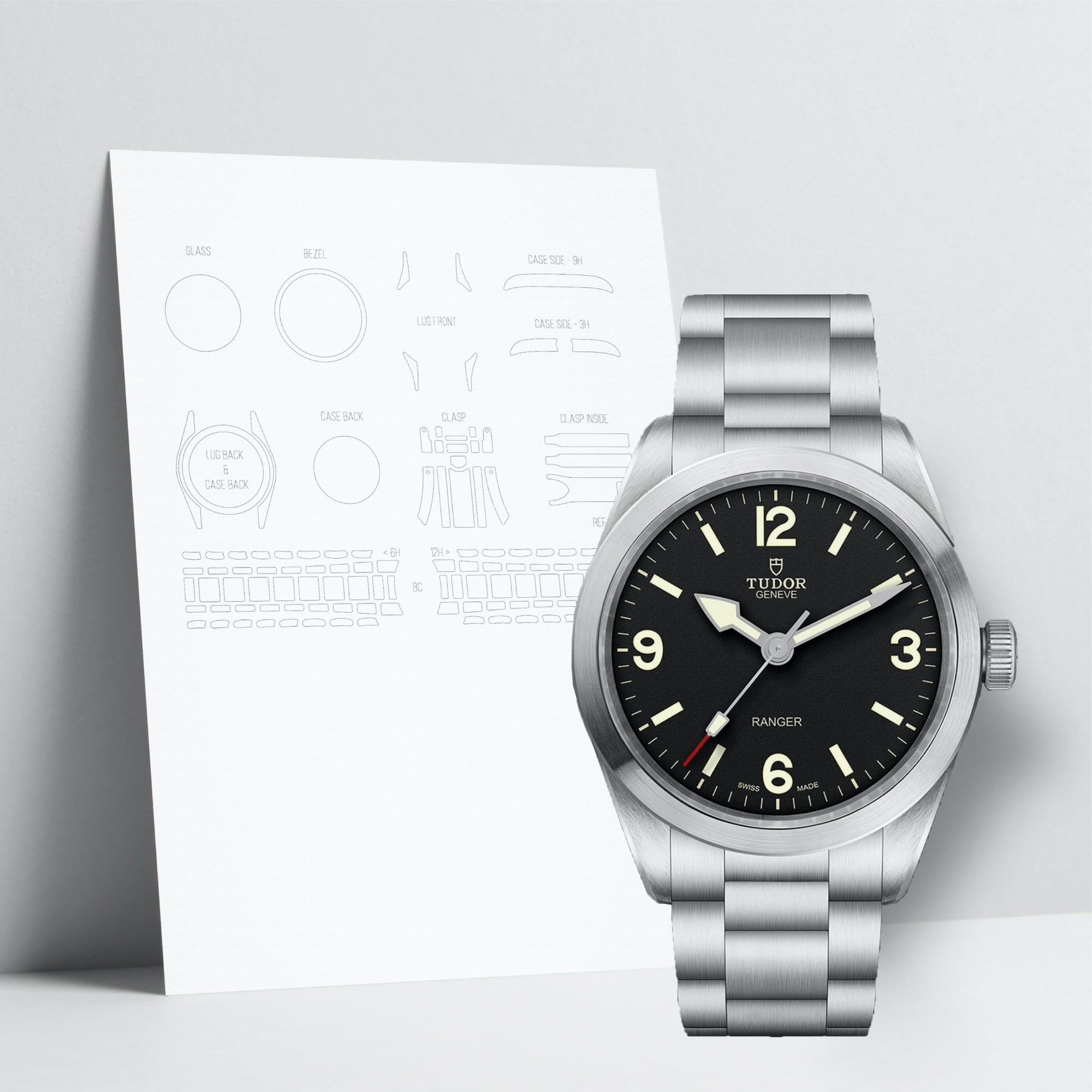 WATCHSHELL TUDOR RANGER M79950 39MM PROTECTIVE FILM