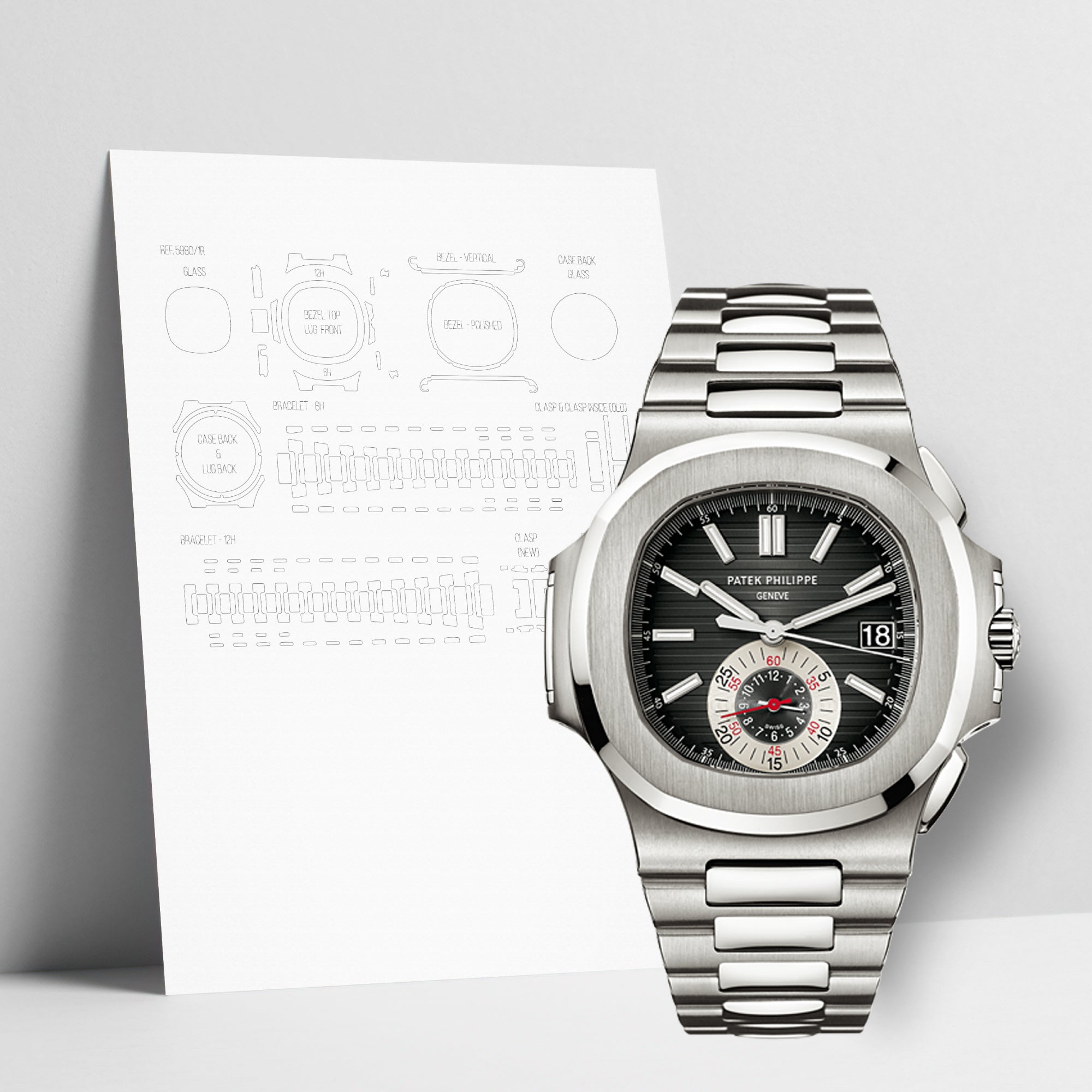 WATCHSHELL PATEK PHILIPPE NAUTILUS 5980/1A 40.5MM PROTECTIVE FILM