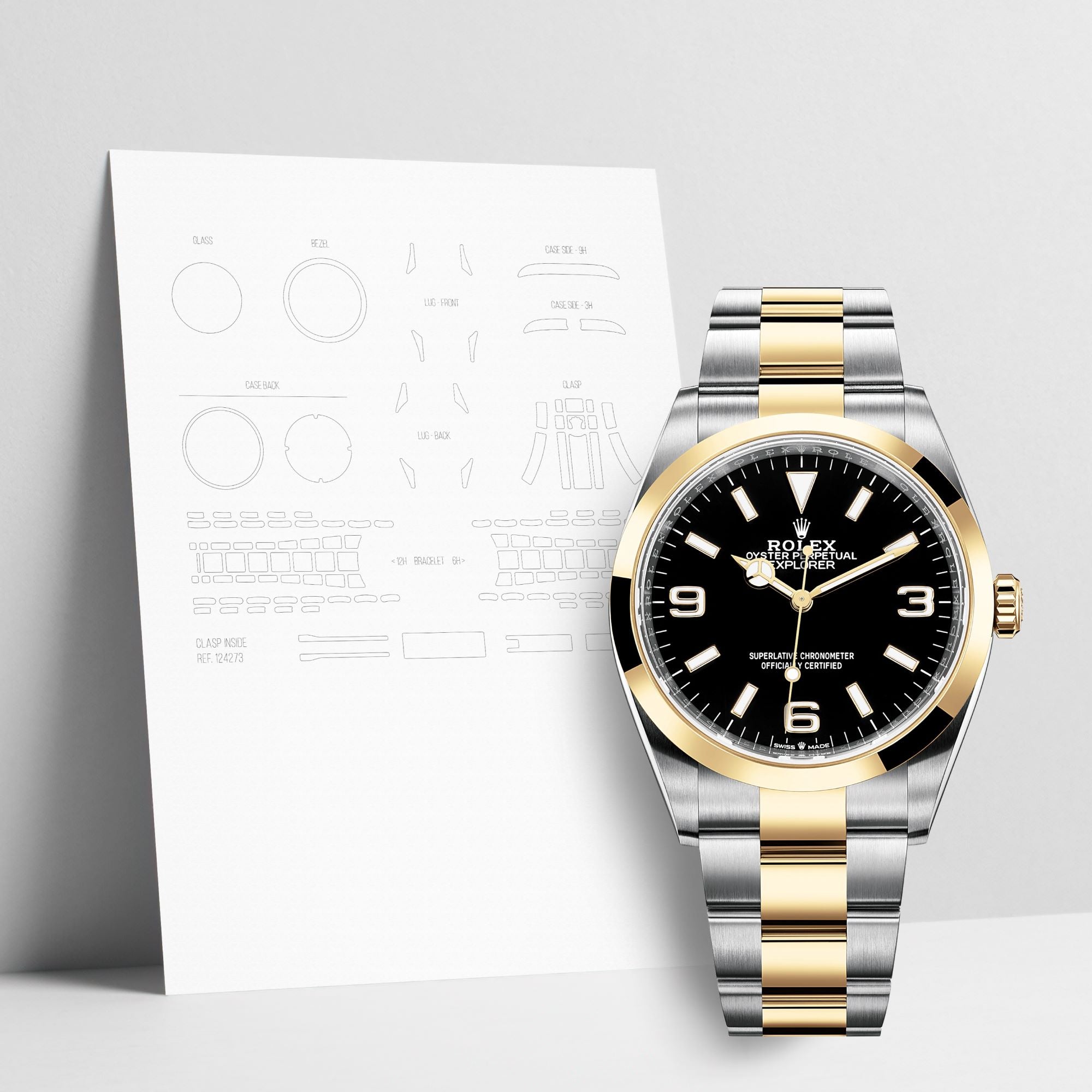 WATCHSHELL ROLEX EXPLORER 124273 36MM OYSTER PROTECTIVE FILM