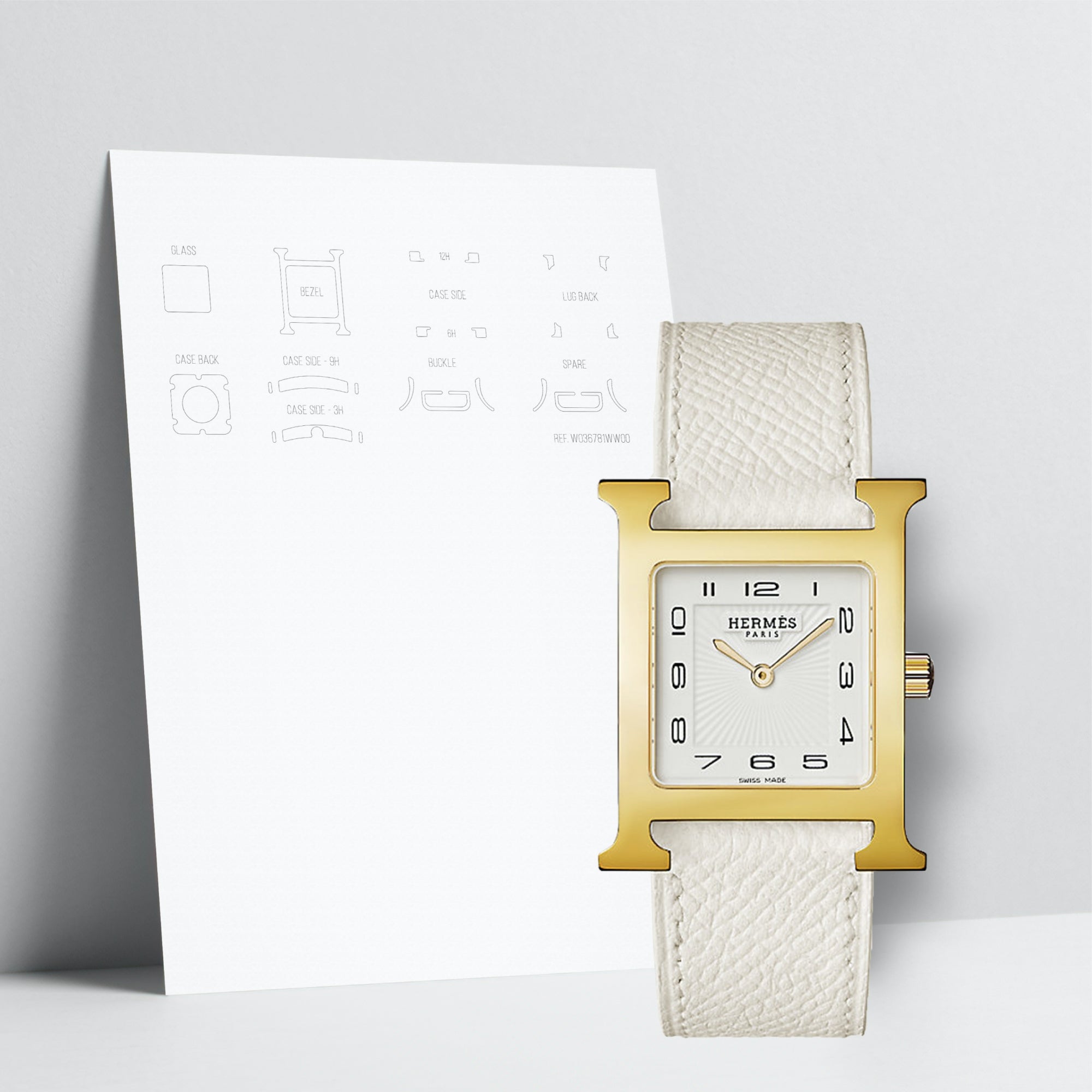WATCHSHELL HERMES HEURE H W036781WW00 30MM PROTECTIVE FILM