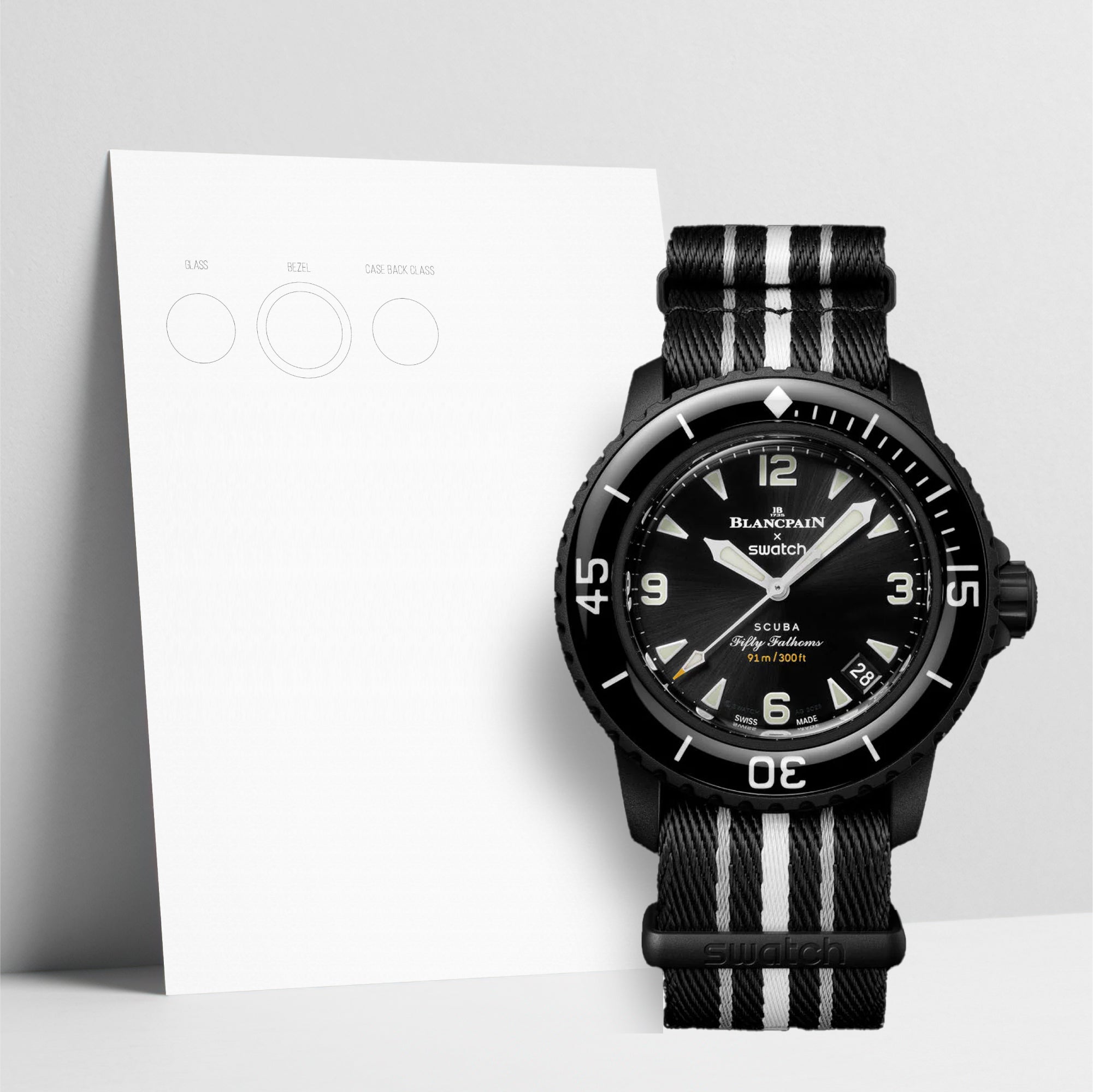 WATCHSHELL SWATCH SCUBA FIFTY FATHOMS SO35B400 42MM PROTECTIVE FILM