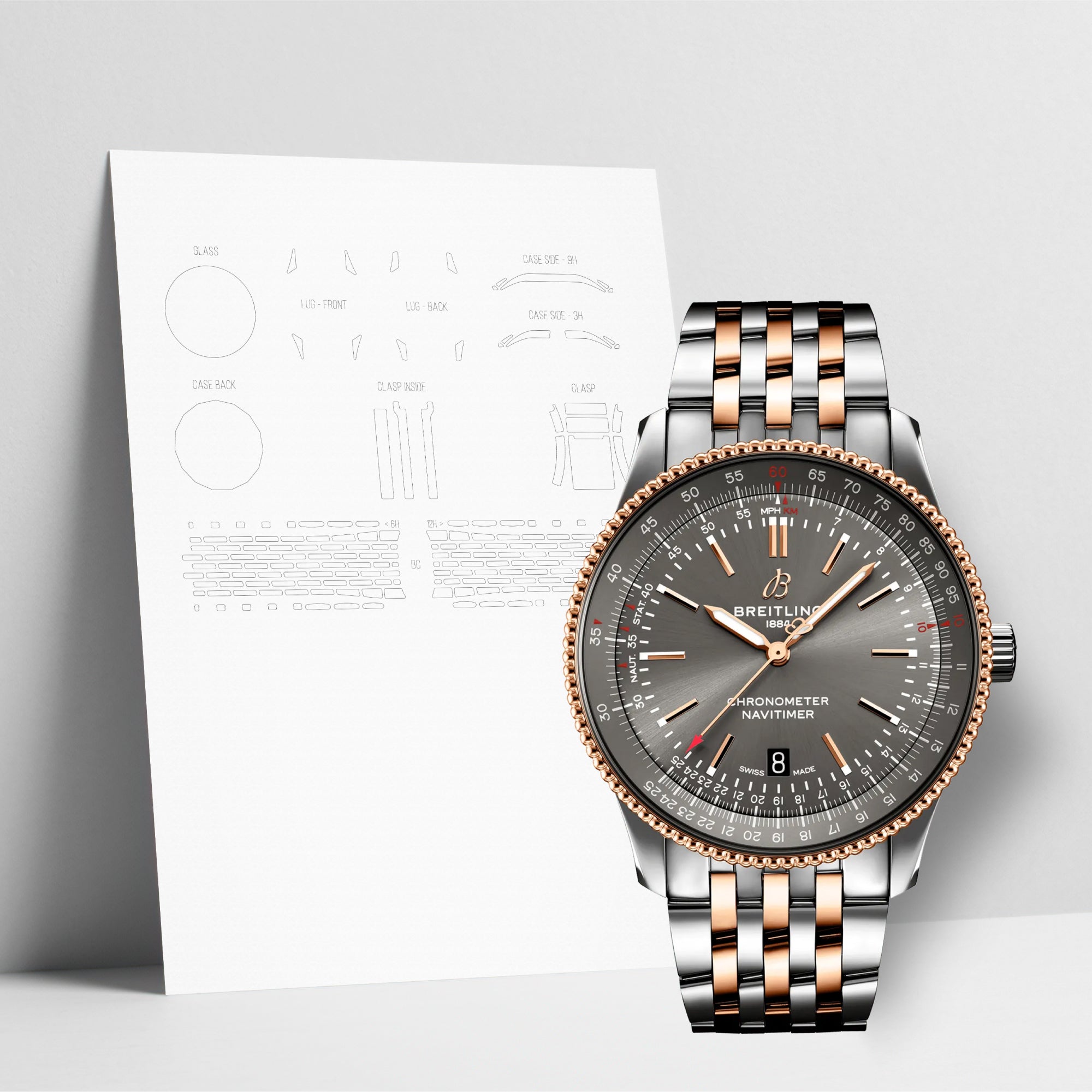 WATCHSHELL BREITLING NAVITIMER U17326121M1U1 41MM PROTECTIVE FILM