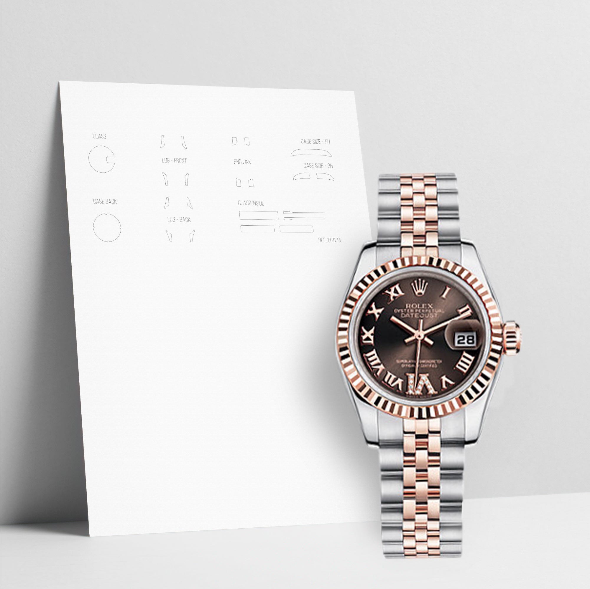WATCHSHELL ROLEX DATEJUST 179171 26MM JUBILEE PROTECTIVE FILM