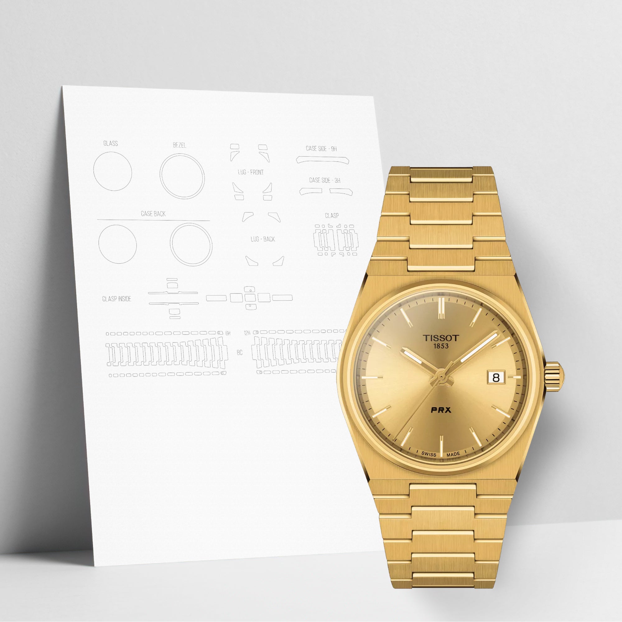 WATCHSHELL TISSOT PRX T137.210.33.021.00 35MM PROTECTIVE FILM