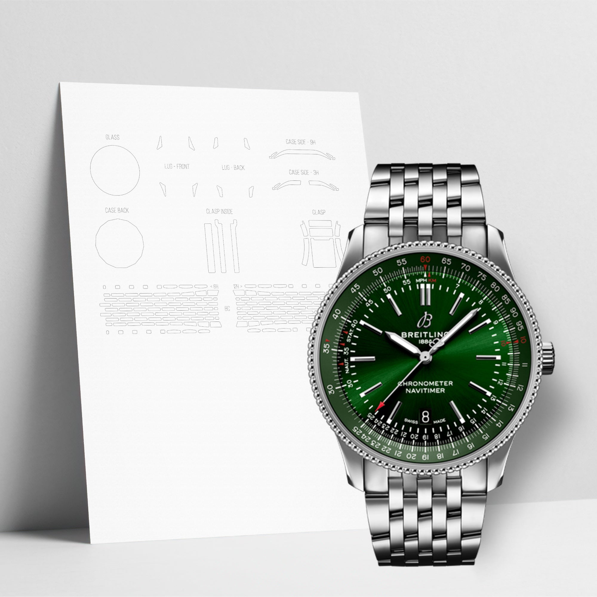 WATCHSHELL BREITLING SUPEROCEAN A17326361L1A1 41MM PROTECTIVE FILM