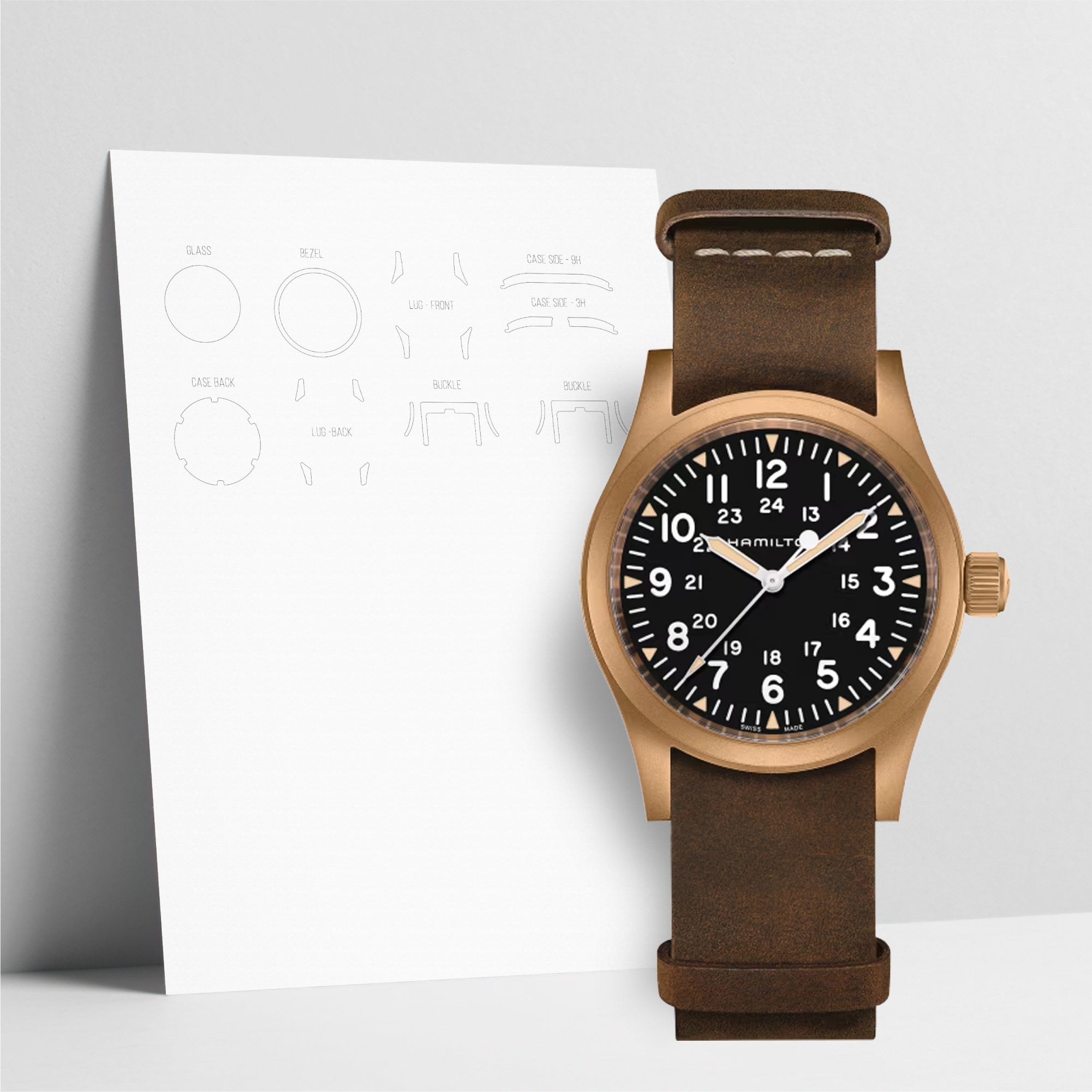 WATCHSHELL HAMILTON KHAKI FIELD H69459530 38MM PROTECTIVE FILM