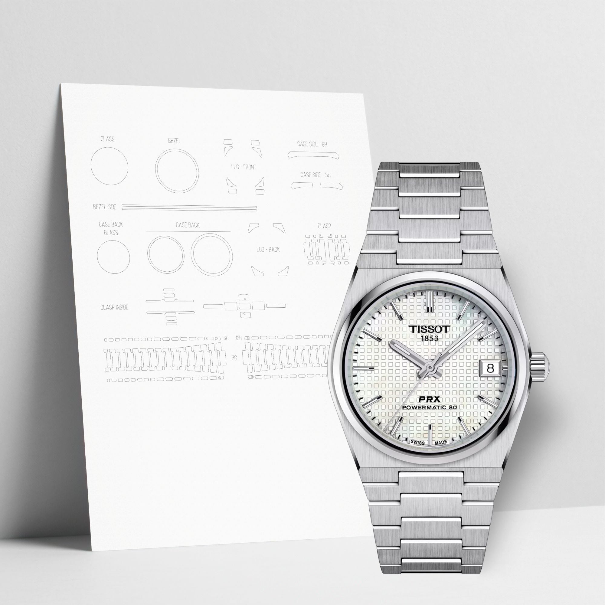 WATCHSHELL TISSOT PRX T137.207.11.111.00 35MM PROTECTIVE FILM