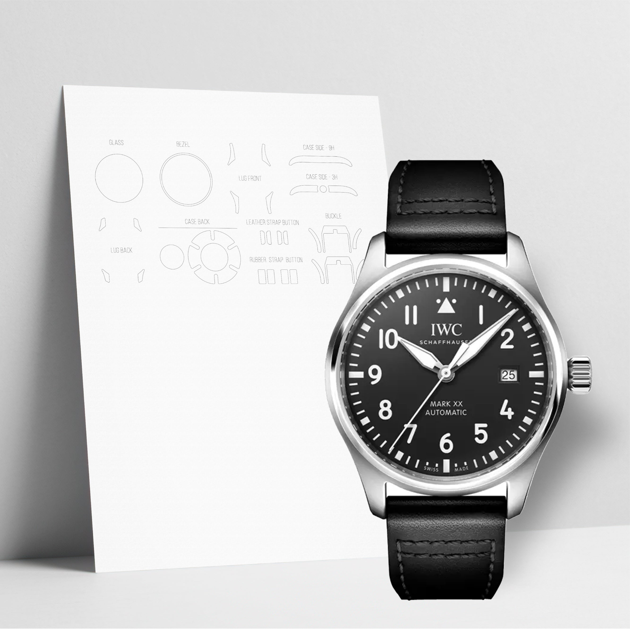WATCHSHELL IWC MARK 20 IW328201 40MM PROTECTIVE FILM