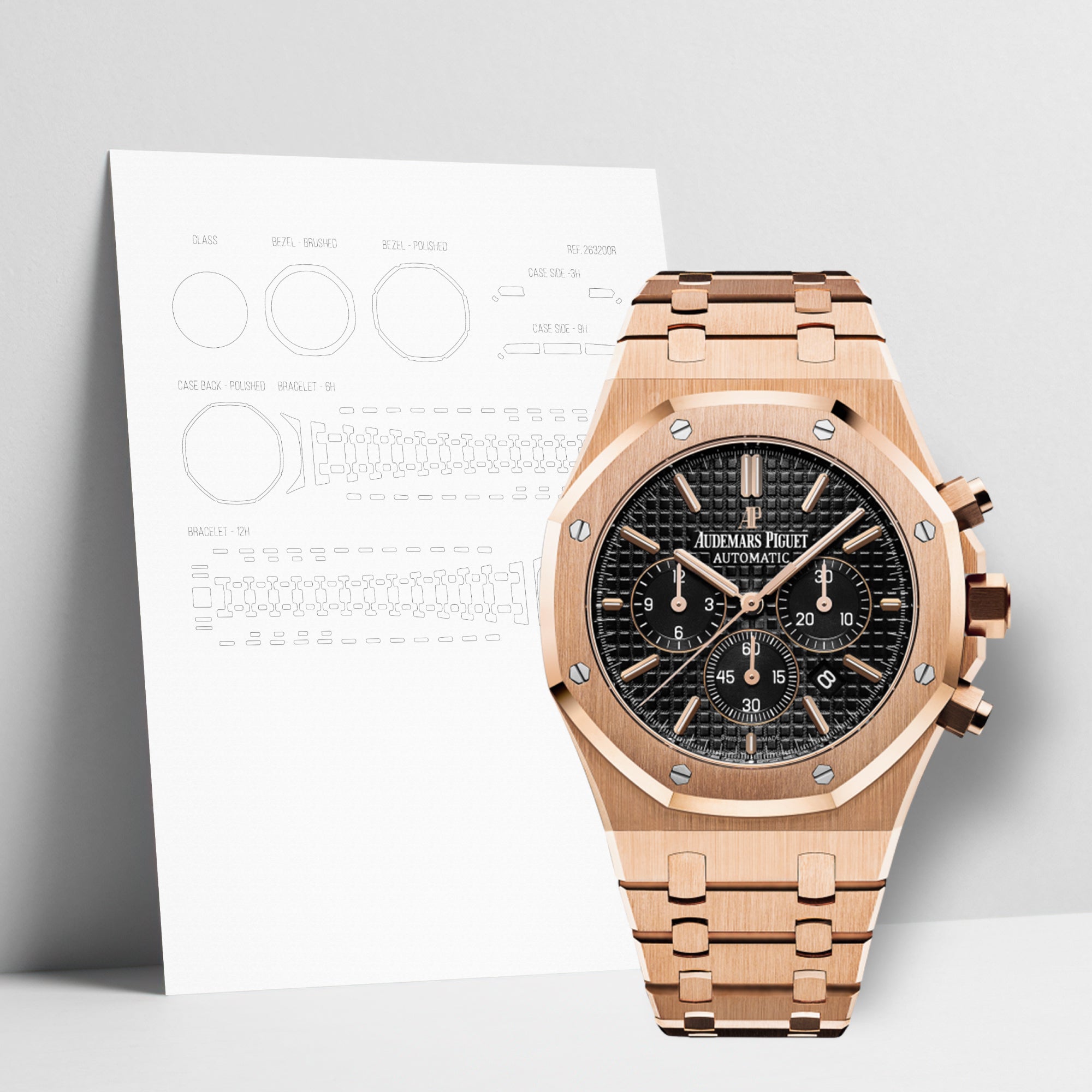 WATCHSHELL AUDEMARS PIGUET ROYAL OAK 26320OR.OO.1220OR.01 41MM PROTECTIVE FILM