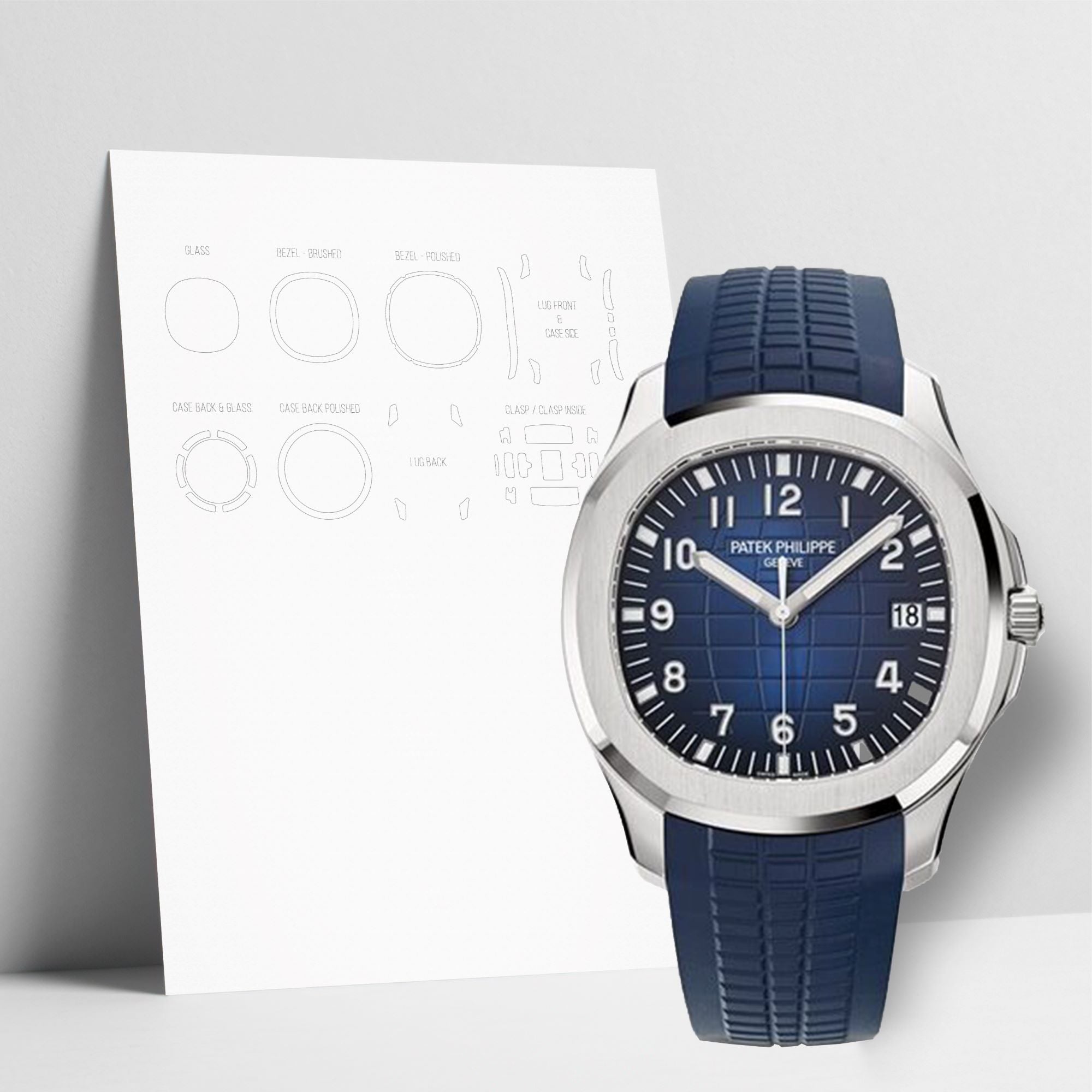 WATCHSHELL PATEK PHILIPPE AQUANAUT 5168G 42.2MM PROTECTIVE FILM