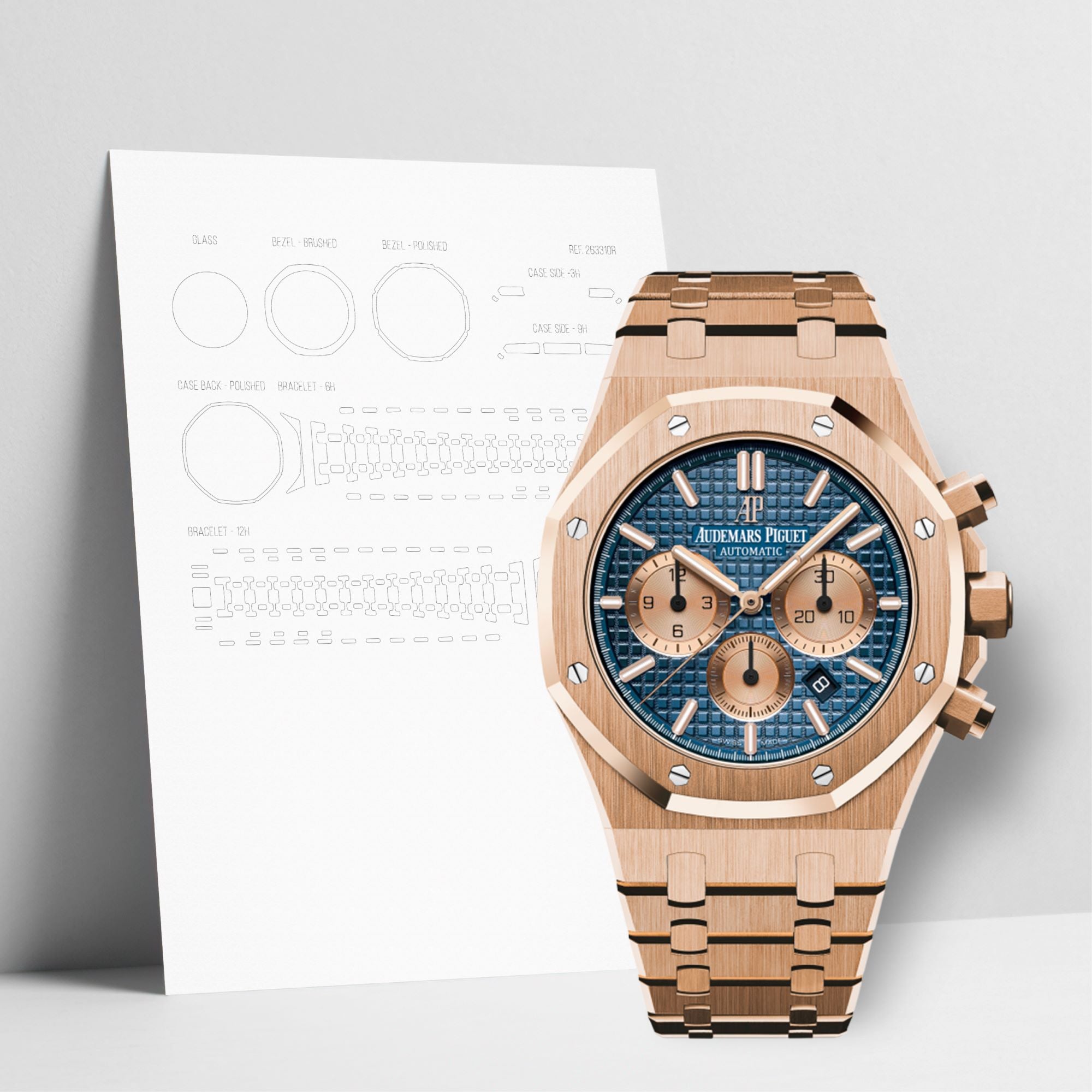 WATCHSHELL AUDEMARS PIGUET ROYAL OAK 26331OR.OO.1220OR.01 41MM PROTECTIVE FILM