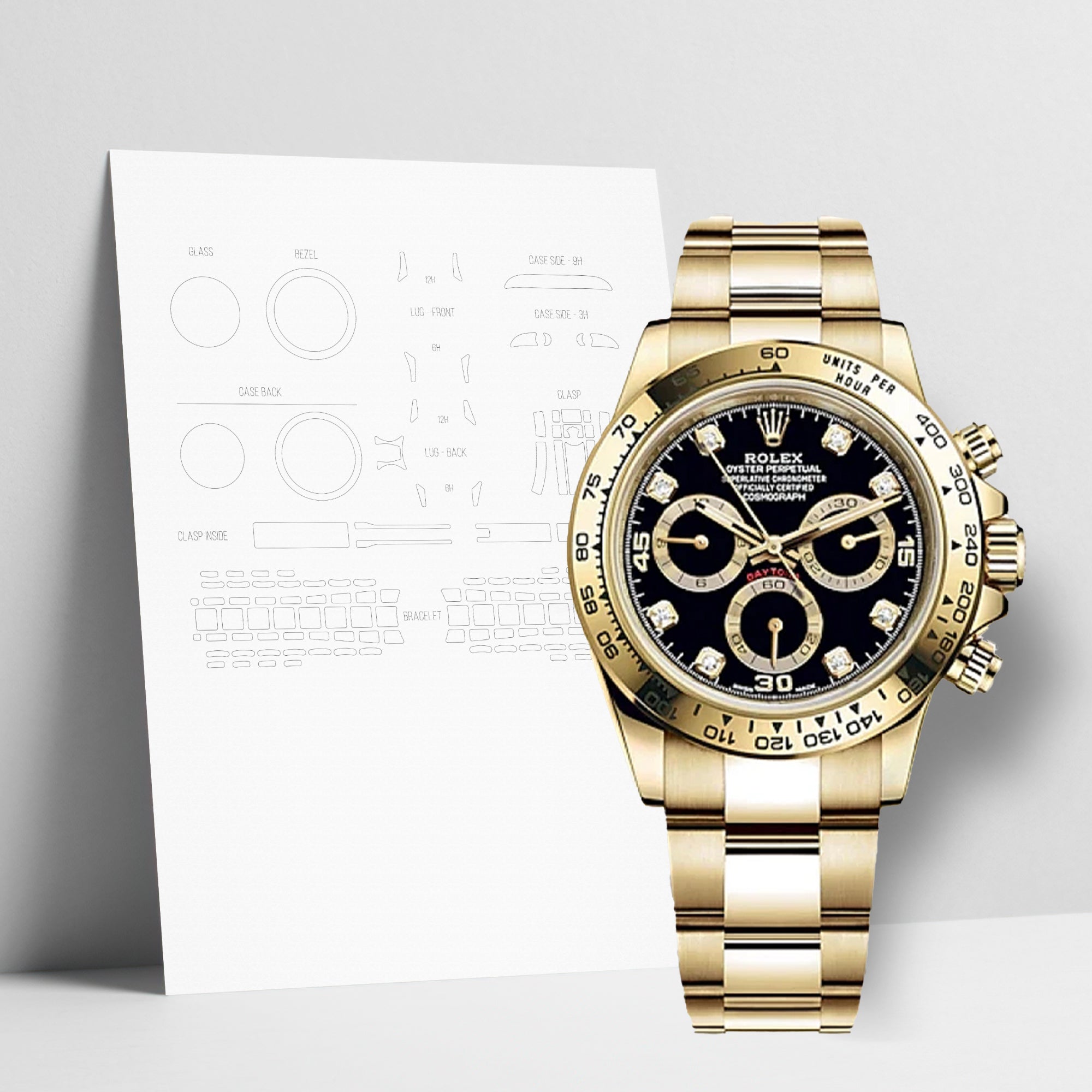 WATCHSHELL ROLEX DAYTONA 116528 40MM OYSTER PROTECTIVE FILM