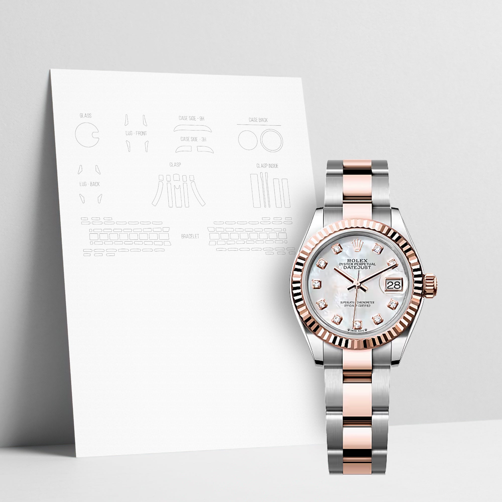 WATCHSHELL ROLEX DATEJUST 279171 28MM OYSTER PROTECTIVE FILM