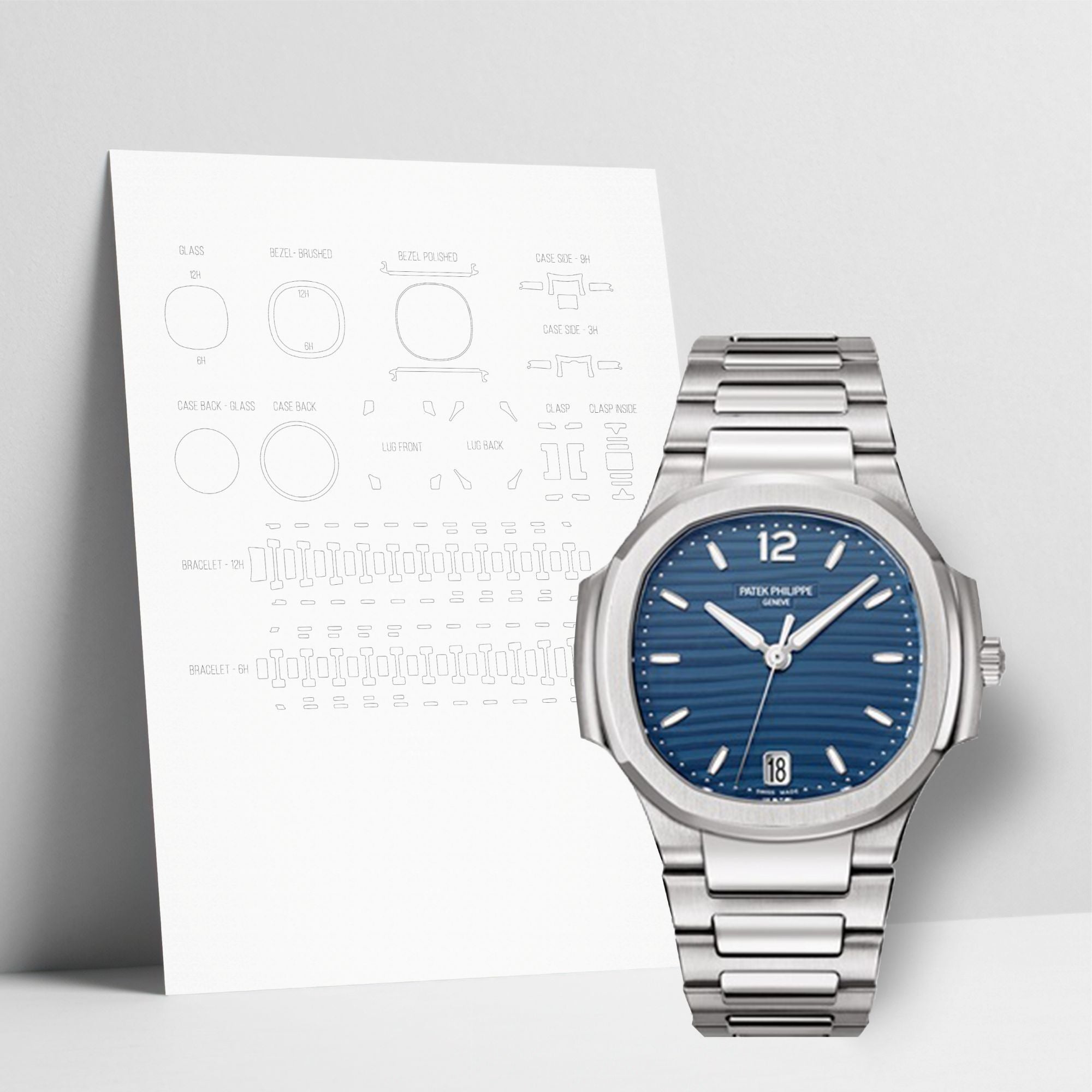 WATCHSHELL PATEK PHILIPPE NAUTILUS 7118/1A 35.2MM PROTECTIVE FILM