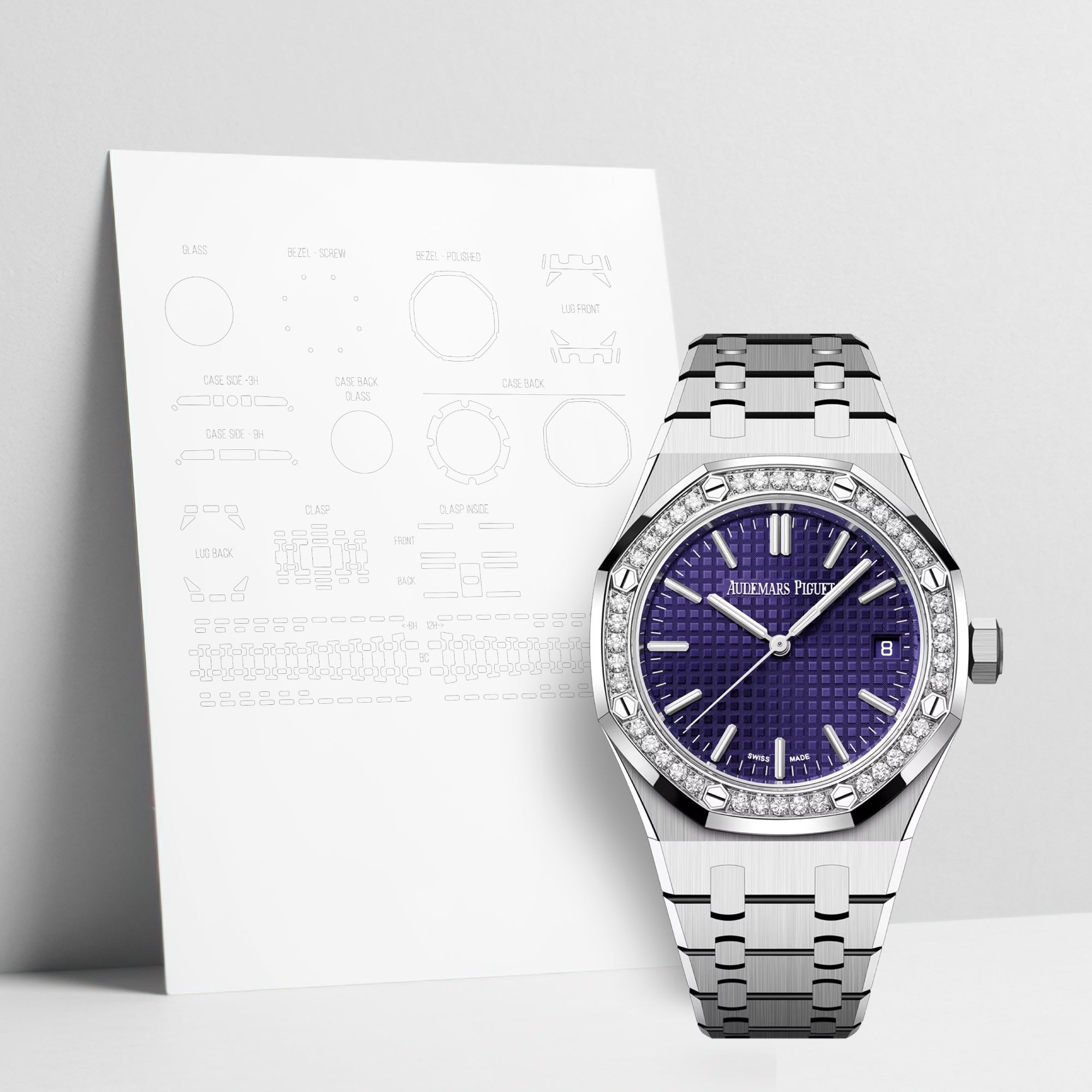 WatchShell für Audemars Piguet Royal Oak 15551BC.ZZ.1356BC.02