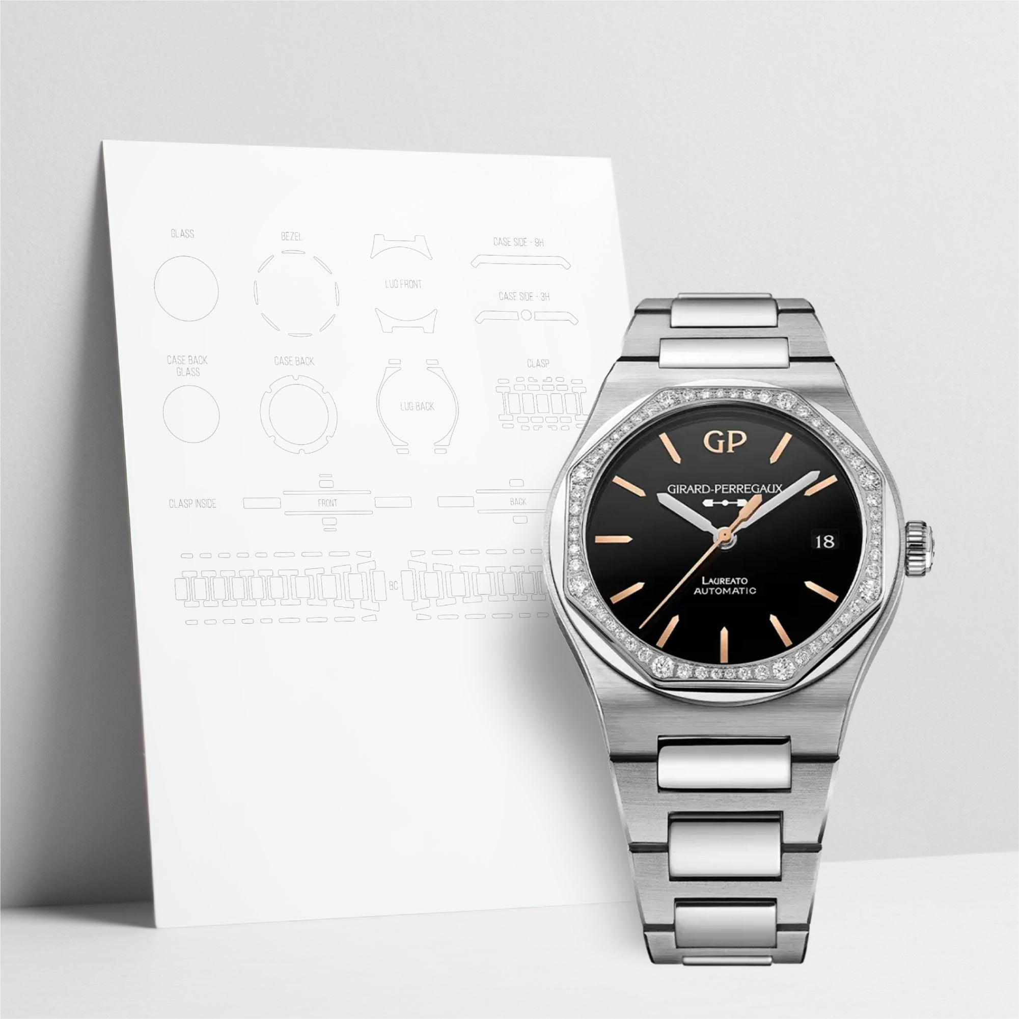 WatchShell for Girard-Perregaux Laureato 81005D11A631-11A