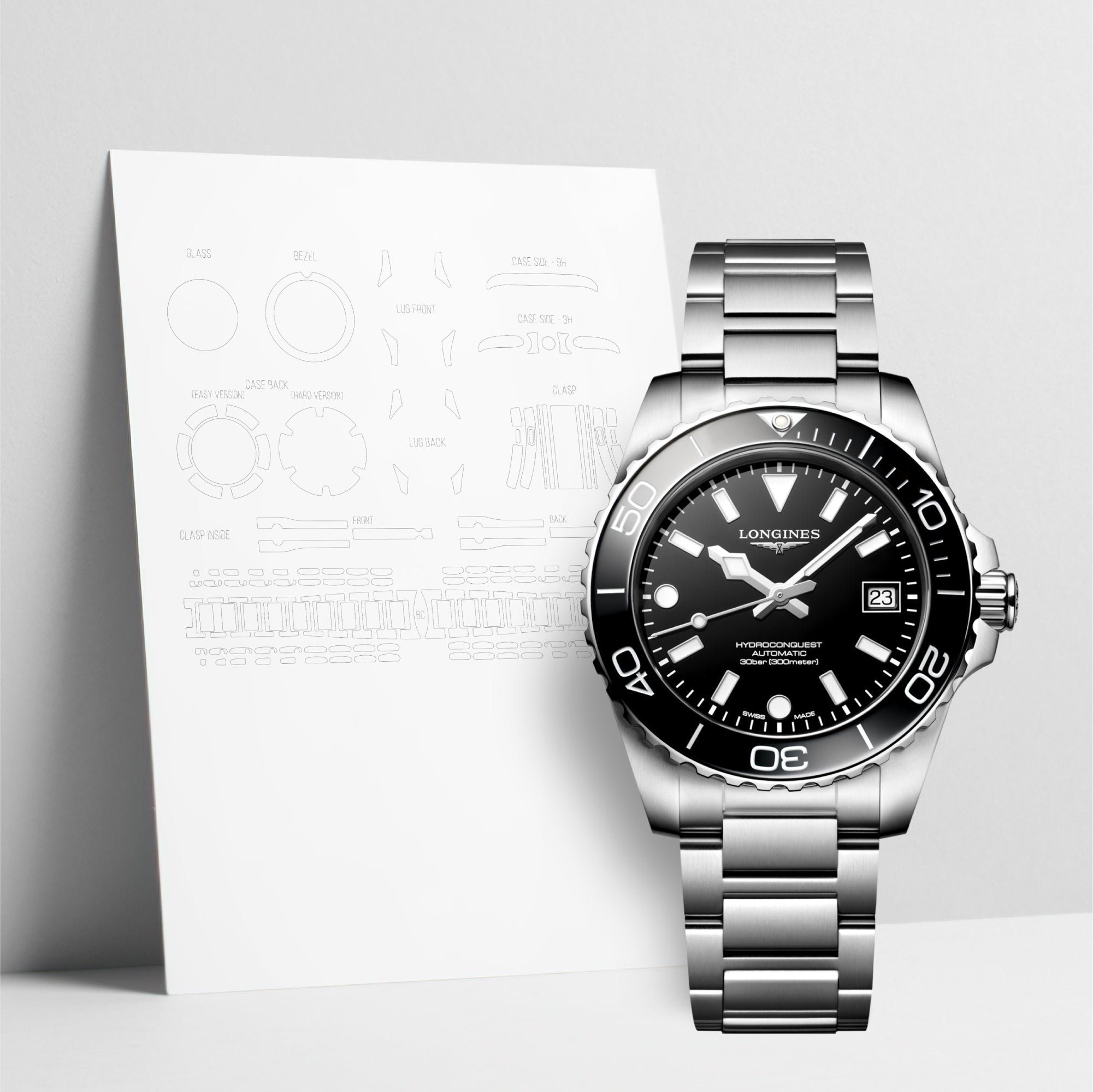 WatchShell für Longines Conquest L3.779.4.56.6