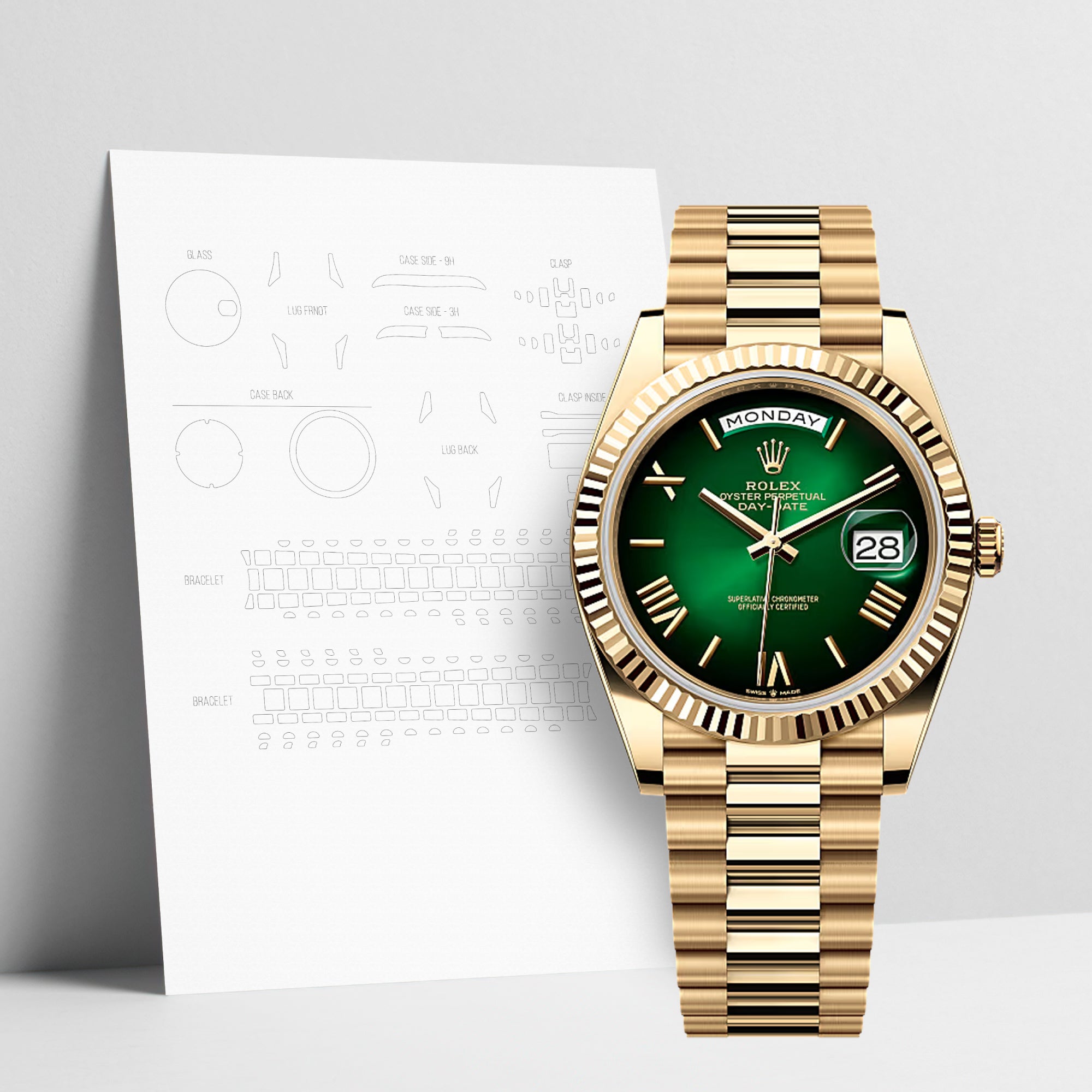 WATCHSHELL ROLEX DAY-DATE 228238 40MM PRESIDENT PROTECTIVE FILM