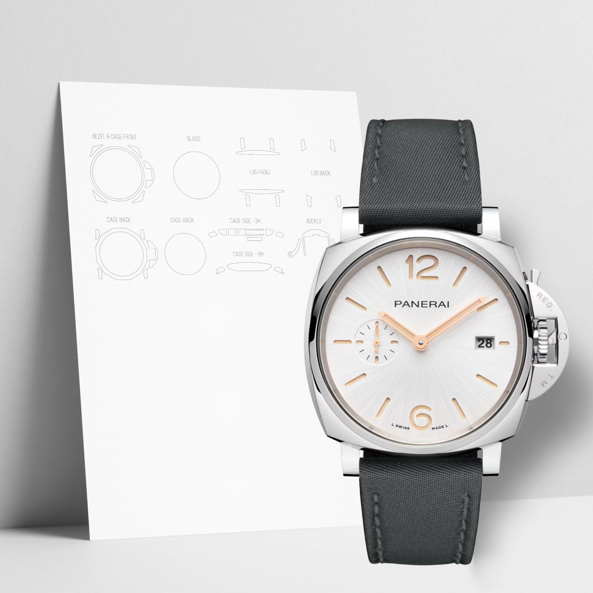 WATCHSHELL PANERAI LUMINOR PAM28 42MM PROTECTIVE FILM