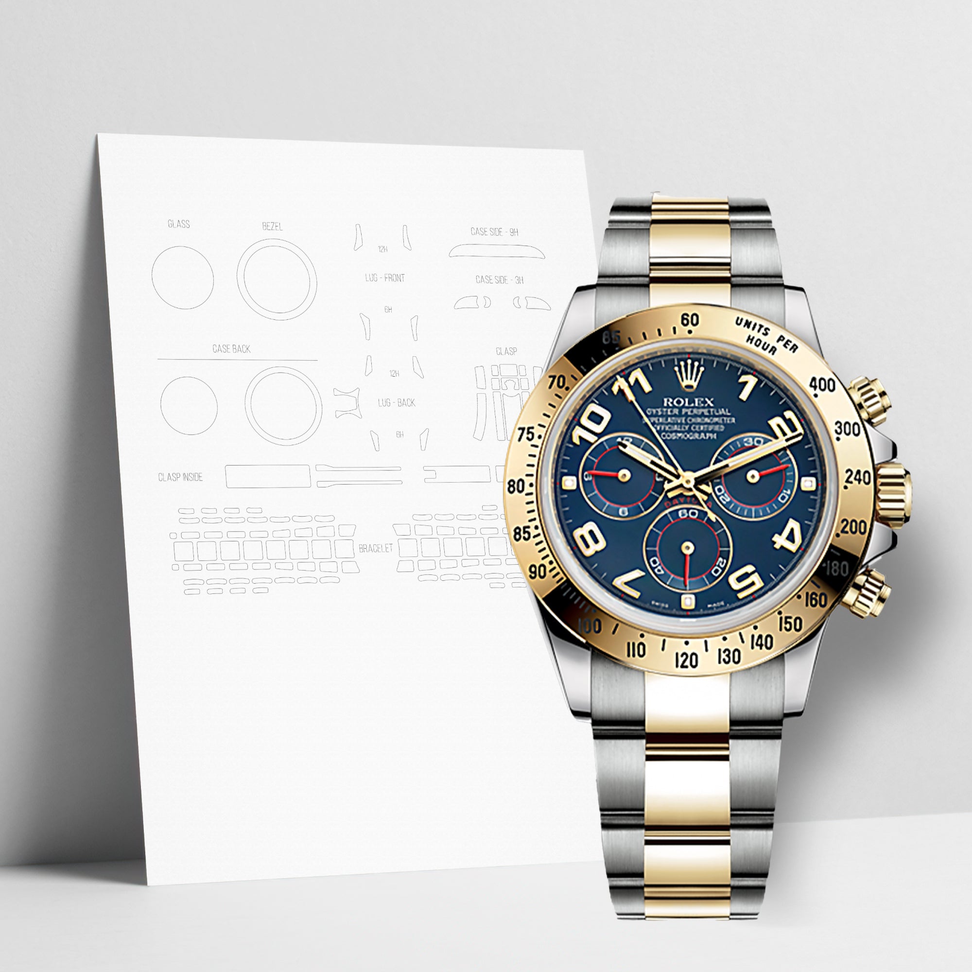 WATCHSHELL ROLEX DAYTONA 116523 40MM OYSTER PROTECTIVE FILM