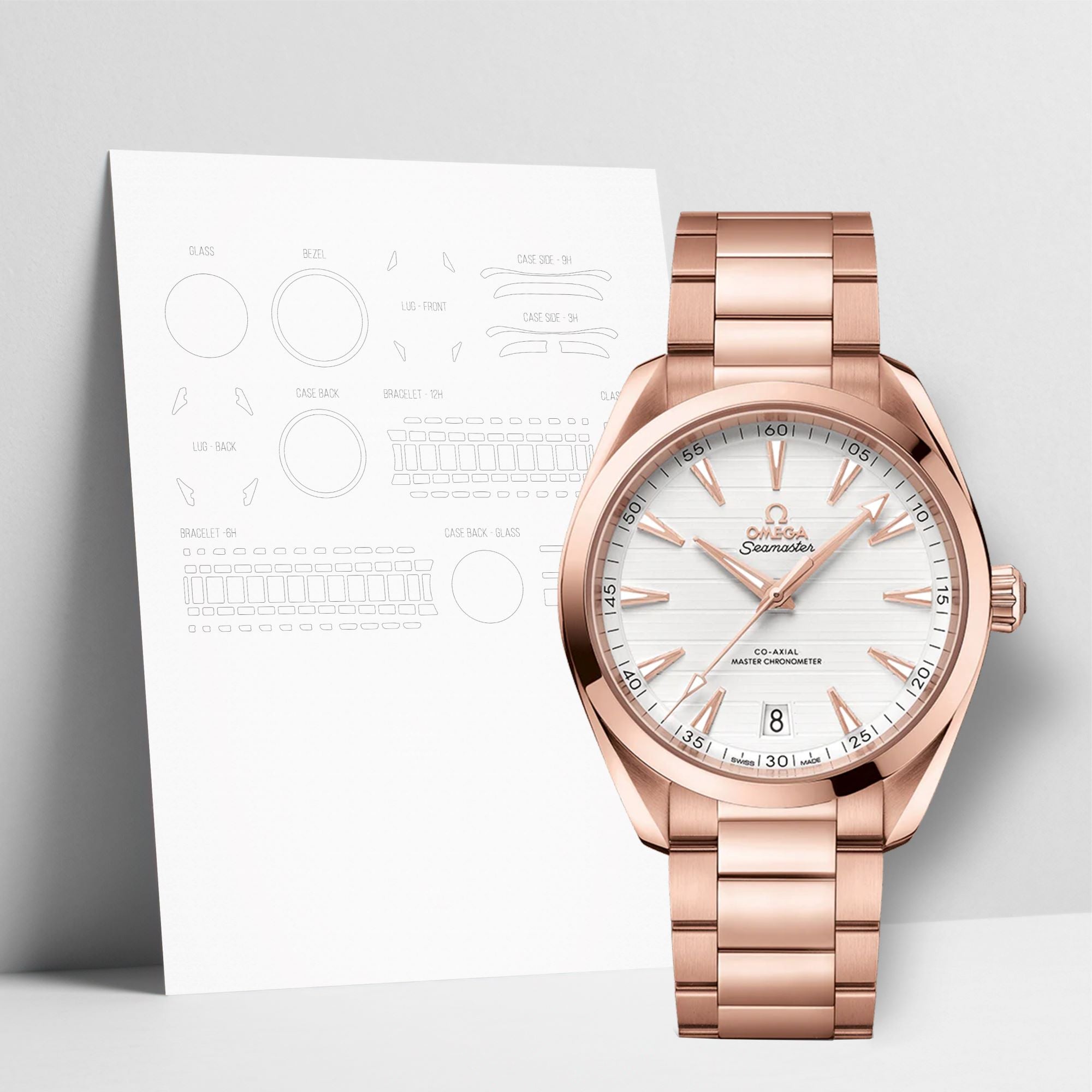 WATCHSHELL OMEGA AQUA TERRA 220.50.41.21.02.001 41MM PROTECTIVE FILM