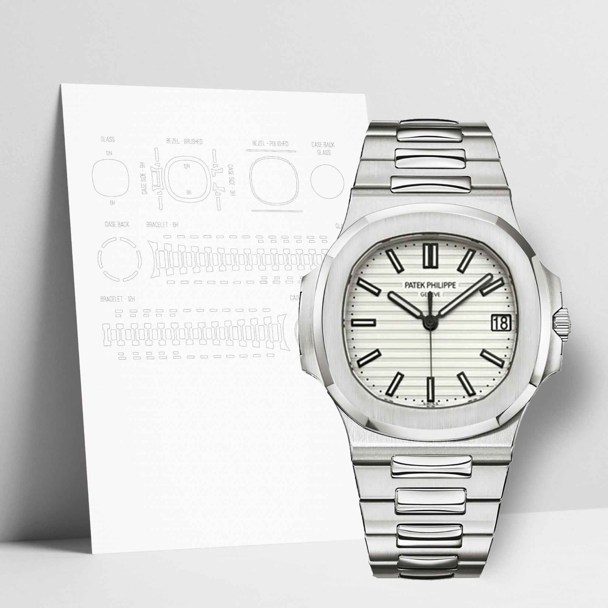 WATCHSHELL PATEK PHILIPPE NAUTILUS 5711/1A 40MM PROTECTIVE FILM