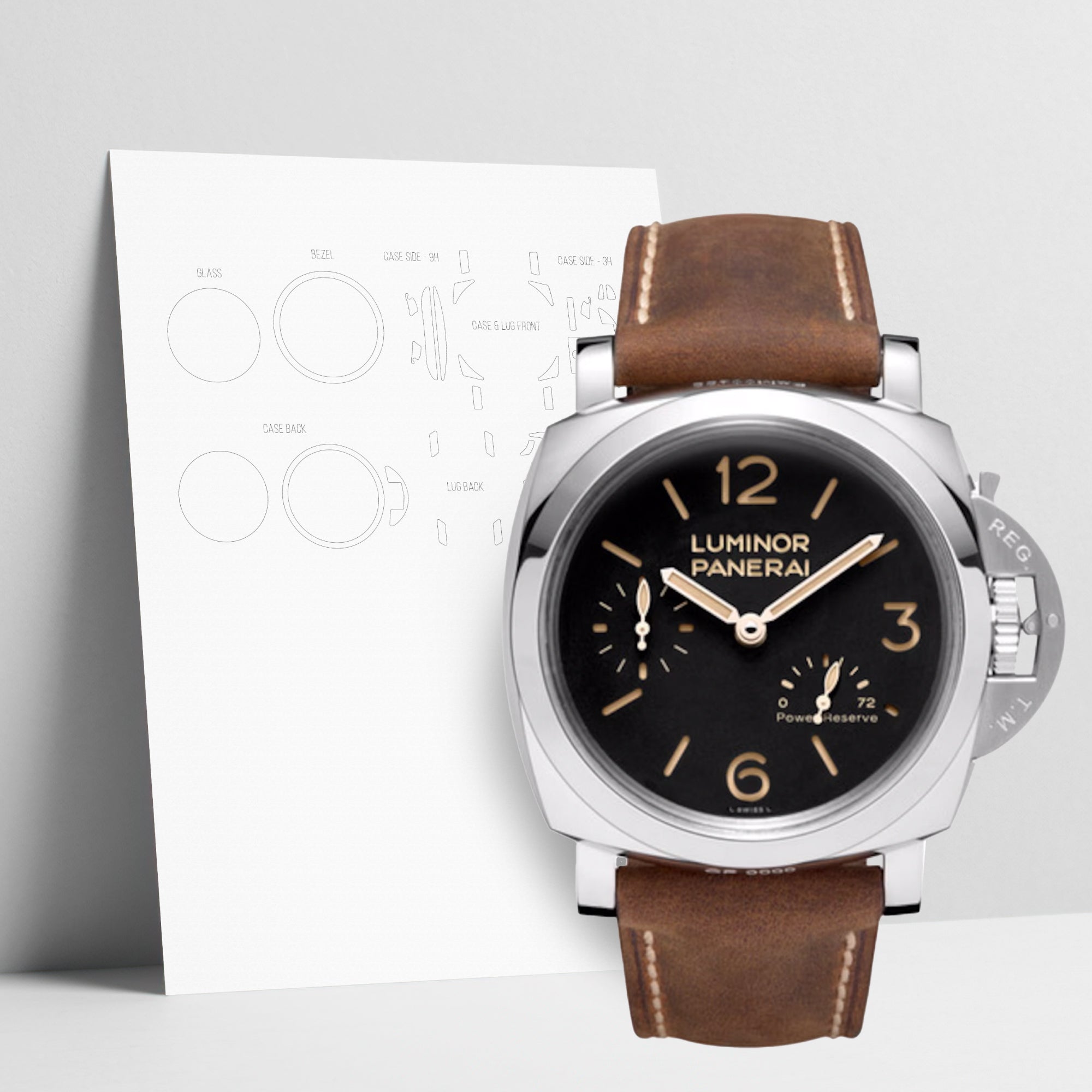 WATCHSHELL PANERAI LUMINOR PAM-00423 47MM PROTECTIVE FILM