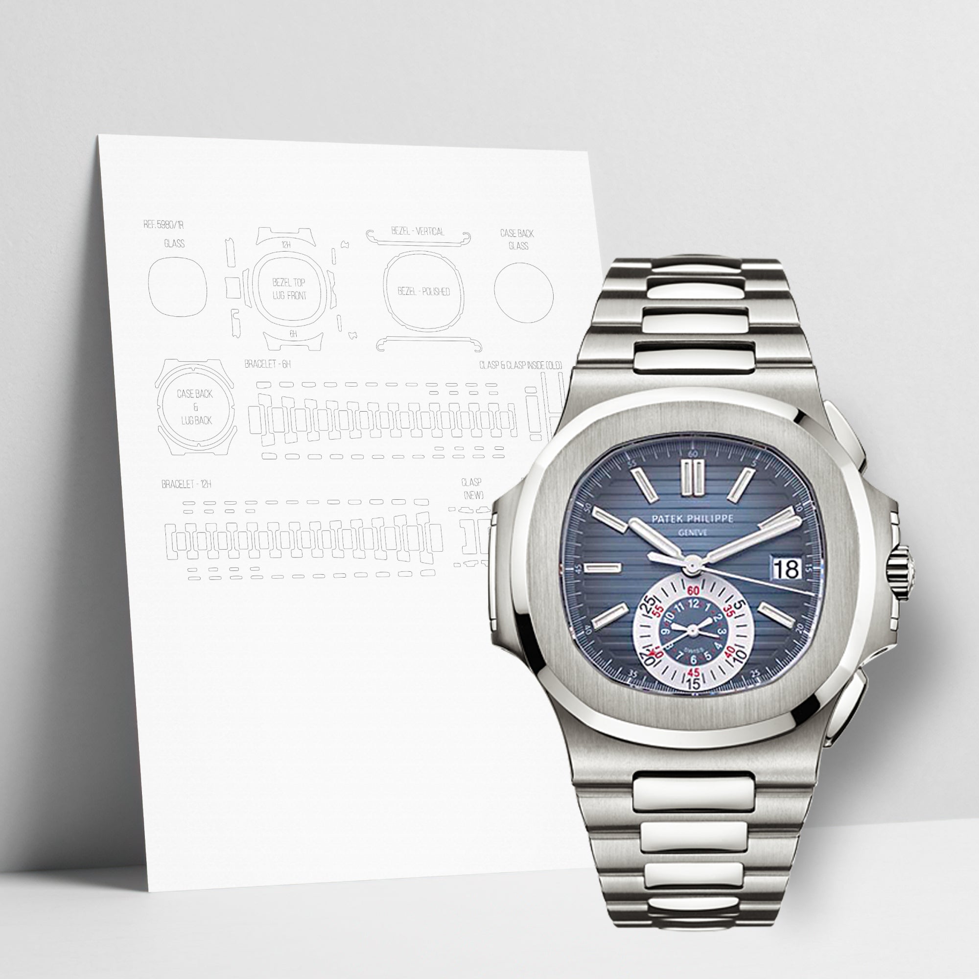 WATCHSHELL PATEK PHILIPPE NAUTILUS 5980/1A 40.5MM PROTECTIVE FILM