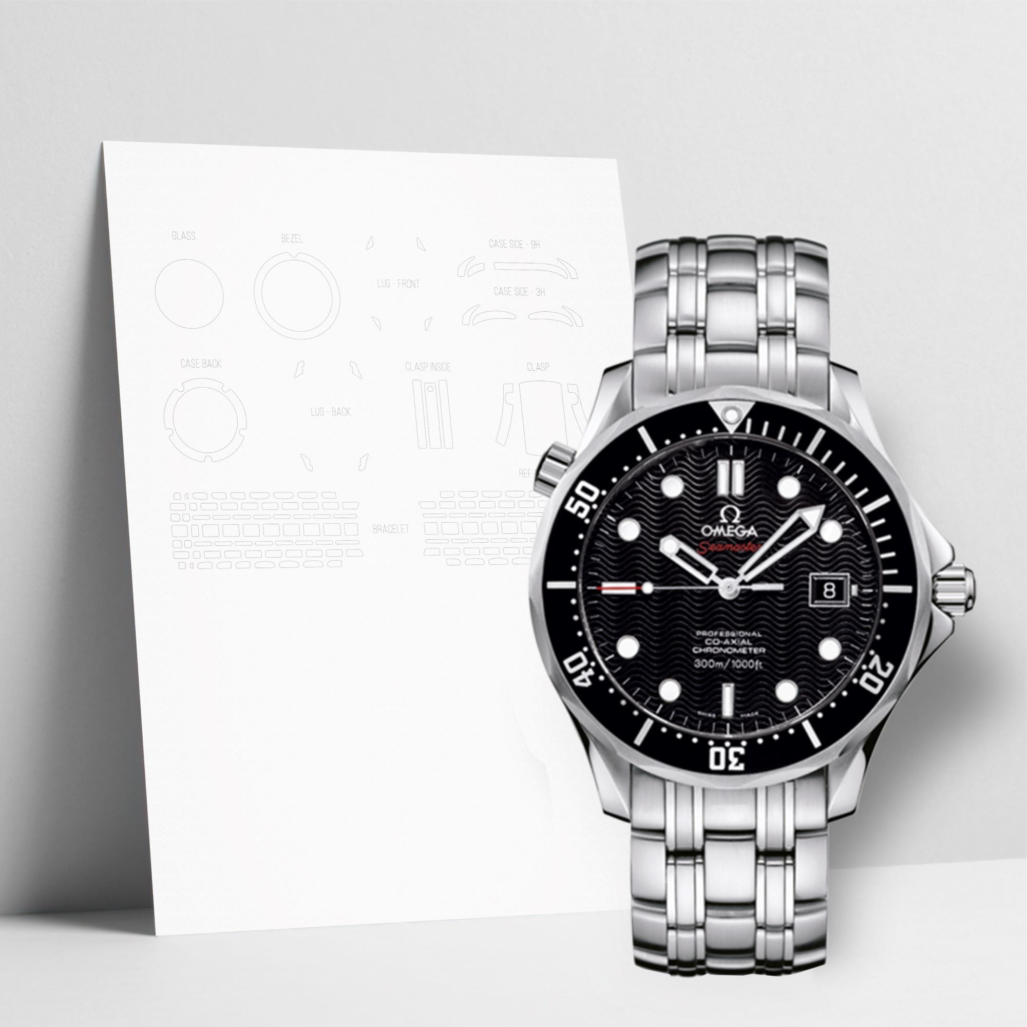 WATCHSHELL OMEGA DIVER 300M 212.30.41.20.01.003 41MM PROTECTIVE FILM