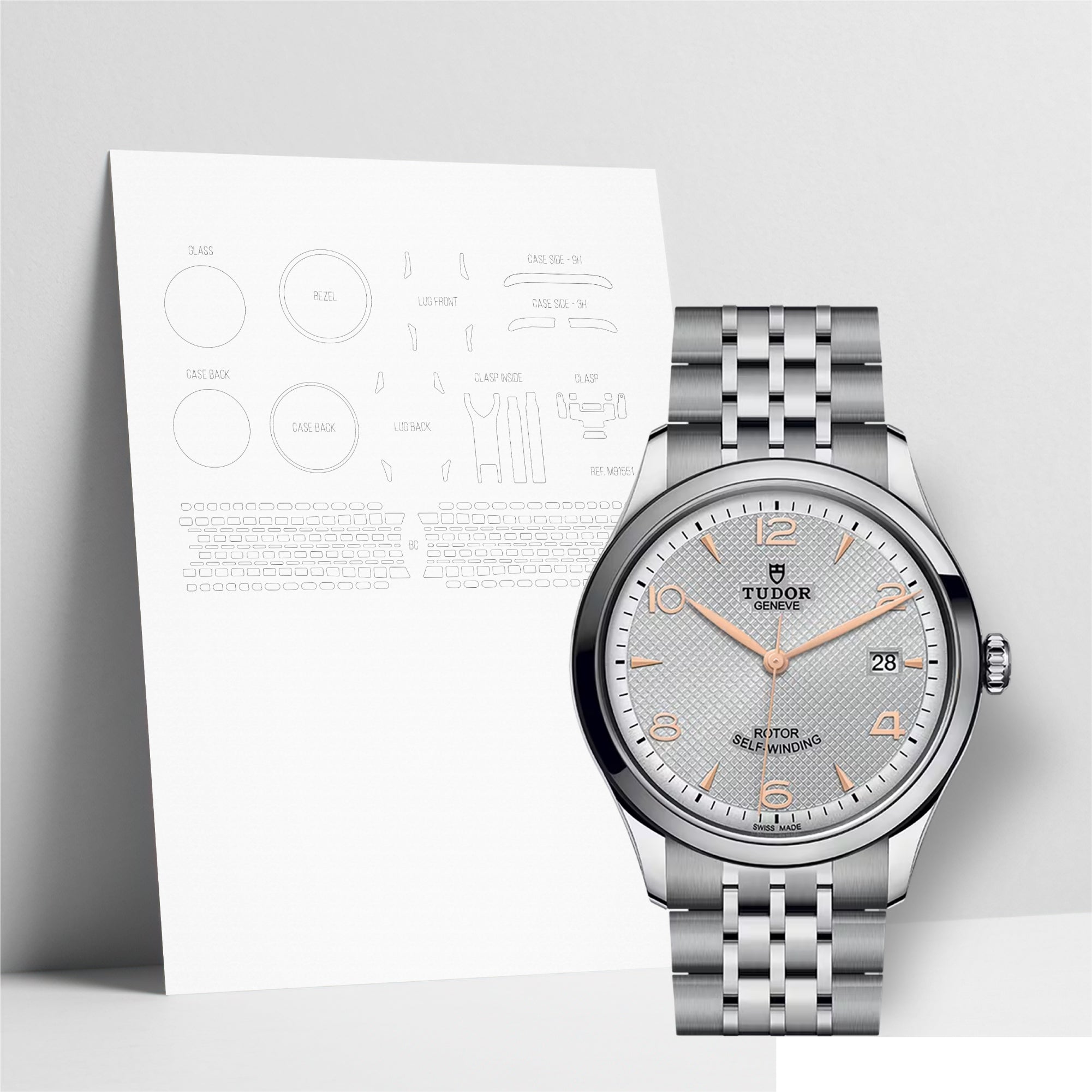 WATCHSHELL TUDOR 1926 M91550 39MM PROTECTIVE FILM
