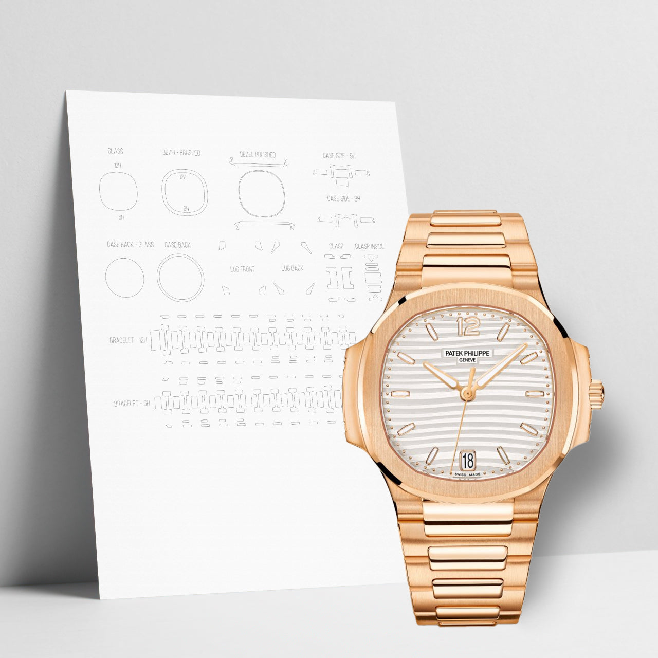 WATCHSHELL PATEK PHILIPPE NAUTILUS 7118/1R 35.2MM PROTECTIVE FILM