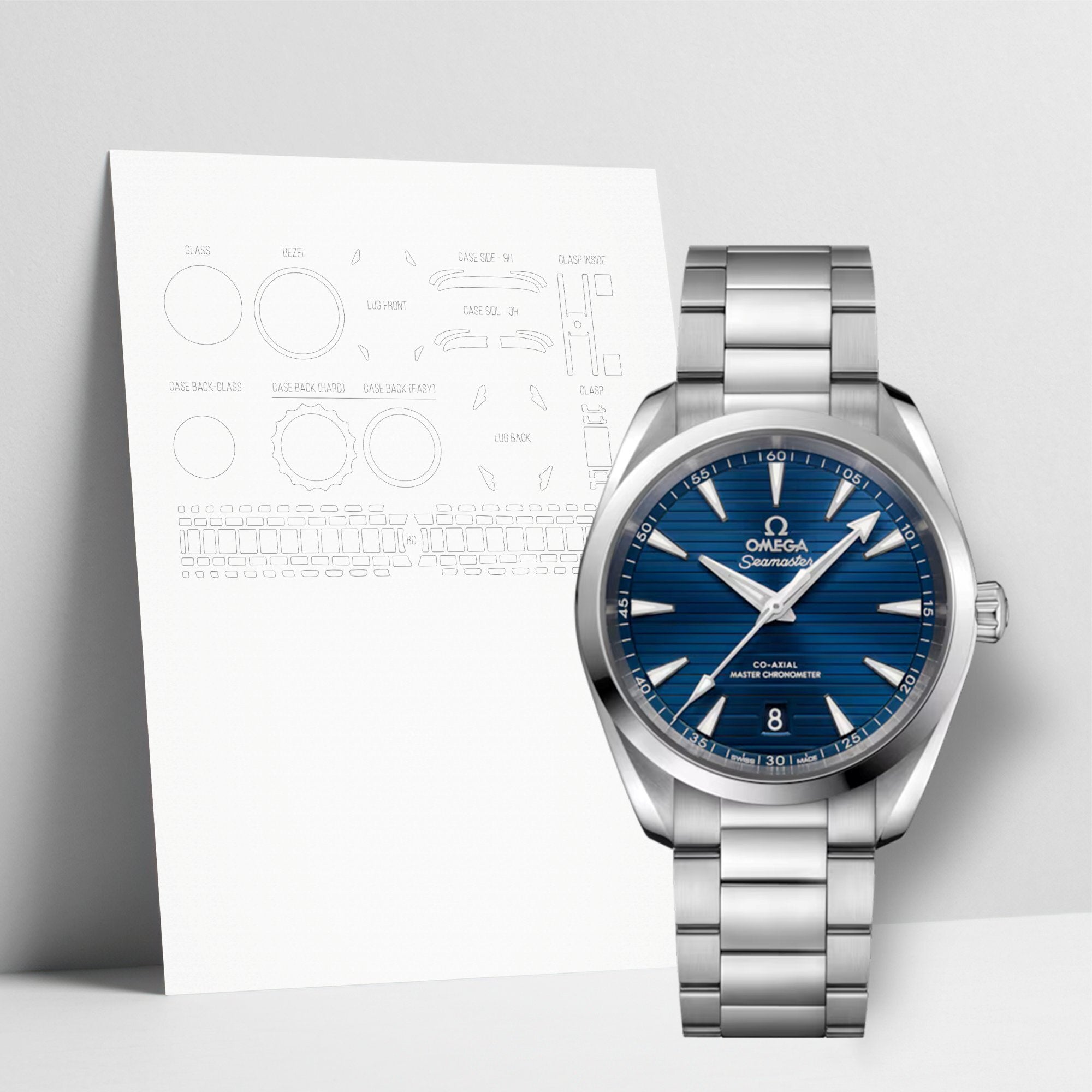 WATCHSHELL OMEGA AQUA TERRA 220.10.38.20.10.003 38MM PROTECTIVE FILM