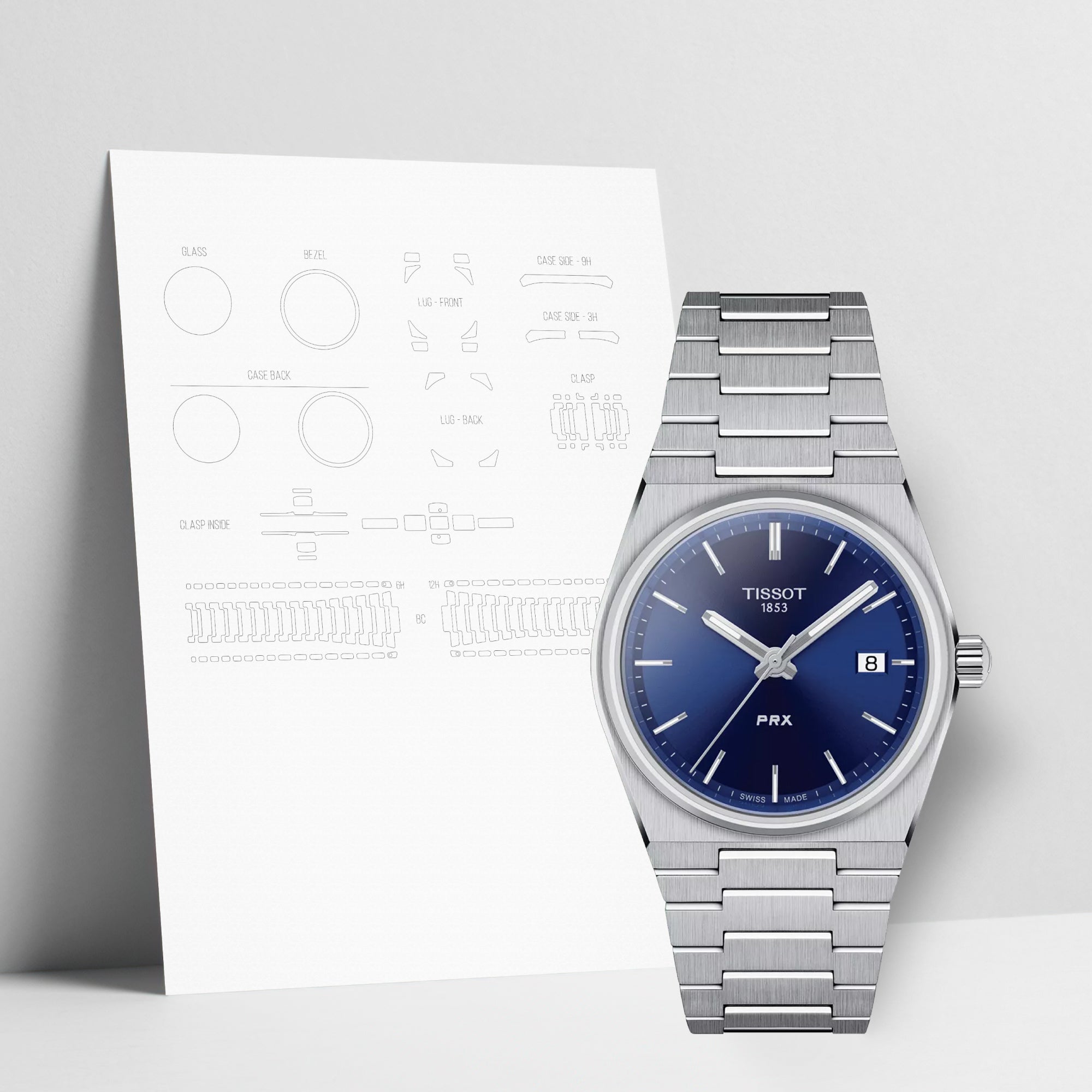 WATCHSHELL TISSOT PRX T137.210.11.041.00 35MM PROTECTIVE FILM