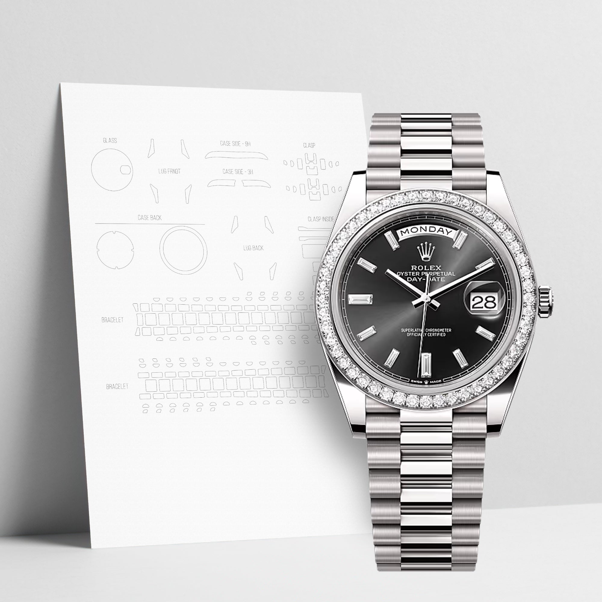 WATCHSHELL ROLEX DAY-DATE 228349RBR 40MM PRESIDENT PROTECTIVE FILM