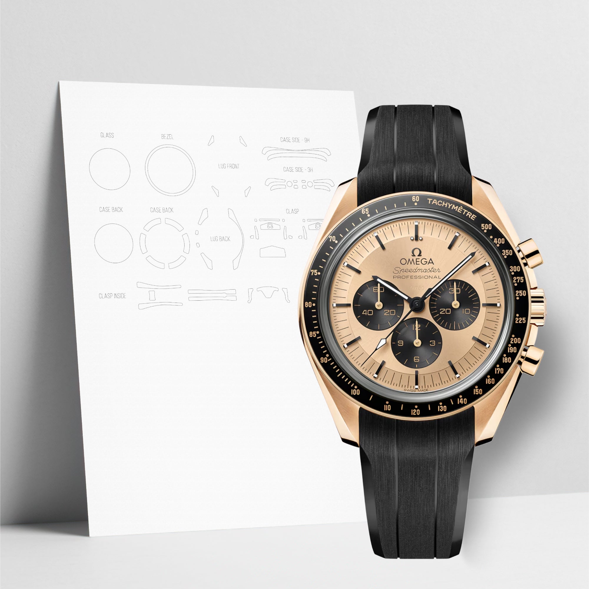 WATCHSHELL OMEGA MOONWATCH 310.62.42.50.99.001 42MM PROTECTIVE FILM
