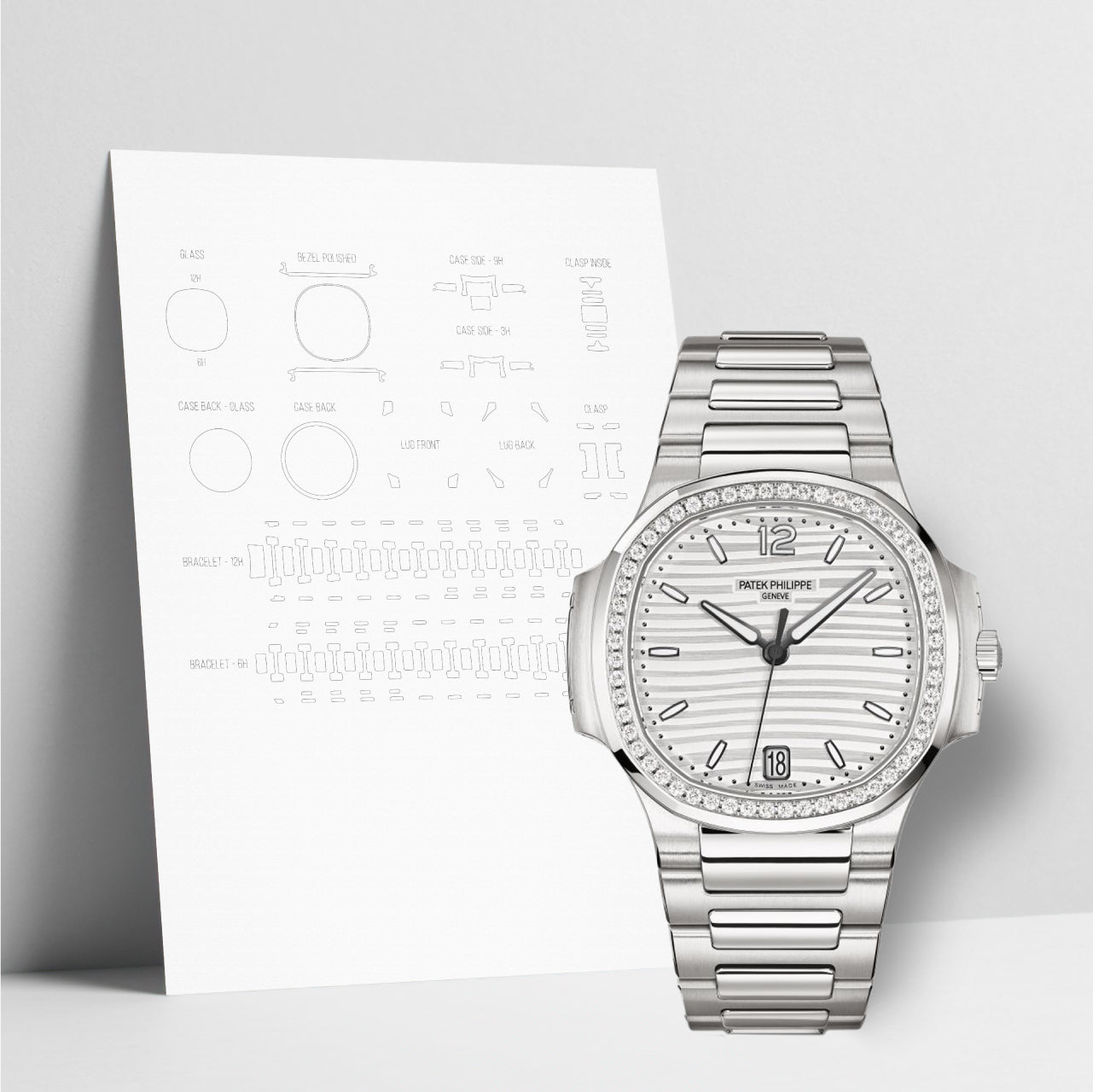 WATCHSHELL PATEK PHILIPPE NAUTILUS 7118/1200A 35.2MM PROTECTIVE FILM