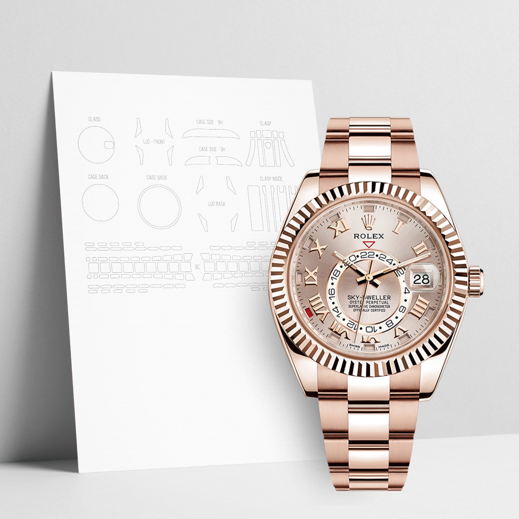 WATCHSHELL ROLEX SKY-DWELLER 326935 42MM OYSTER PROTECTIVE FILM