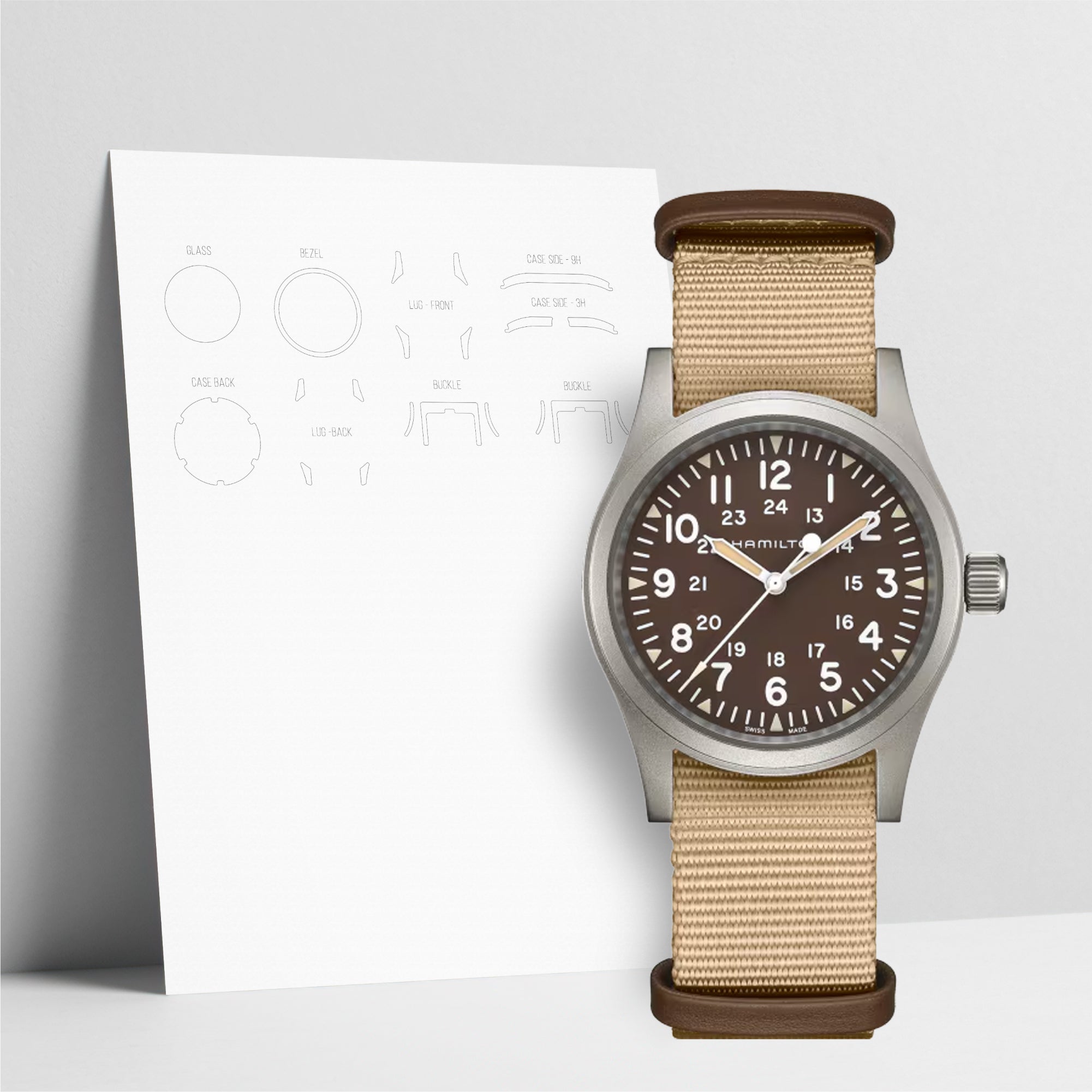 WATCHSHELL HAMILTON KHAKI FIELD H69439901 38MM PROTECTIVE FILM